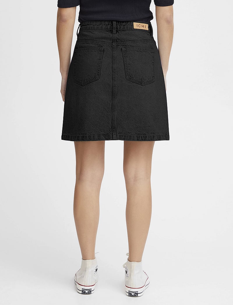 ICHI - IHAVENY SK - denimnederdele - washed black - 3