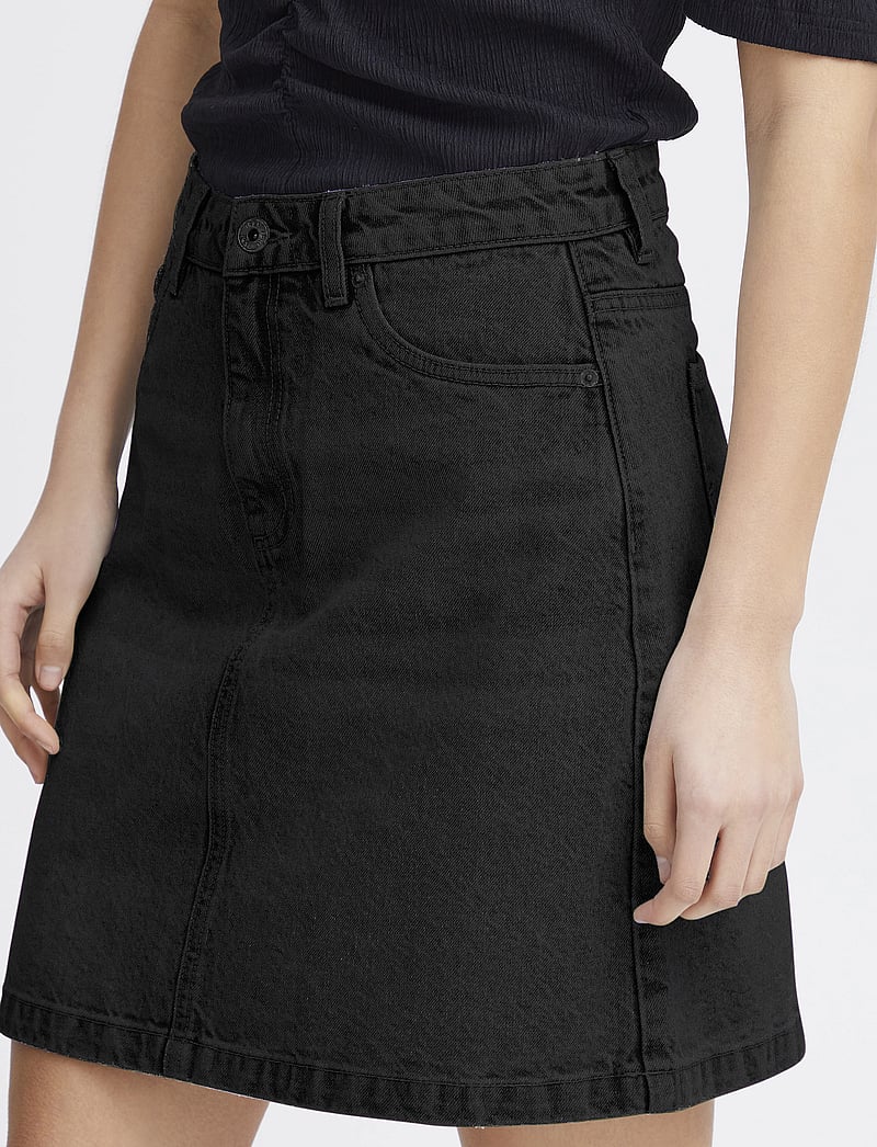 ICHI - IHAVENY SK - denimnederdele - washed black - 5