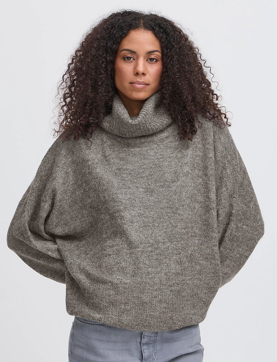 ICHI - IHKAMARA RN2 - rollkragenpullover - grey melange - 5