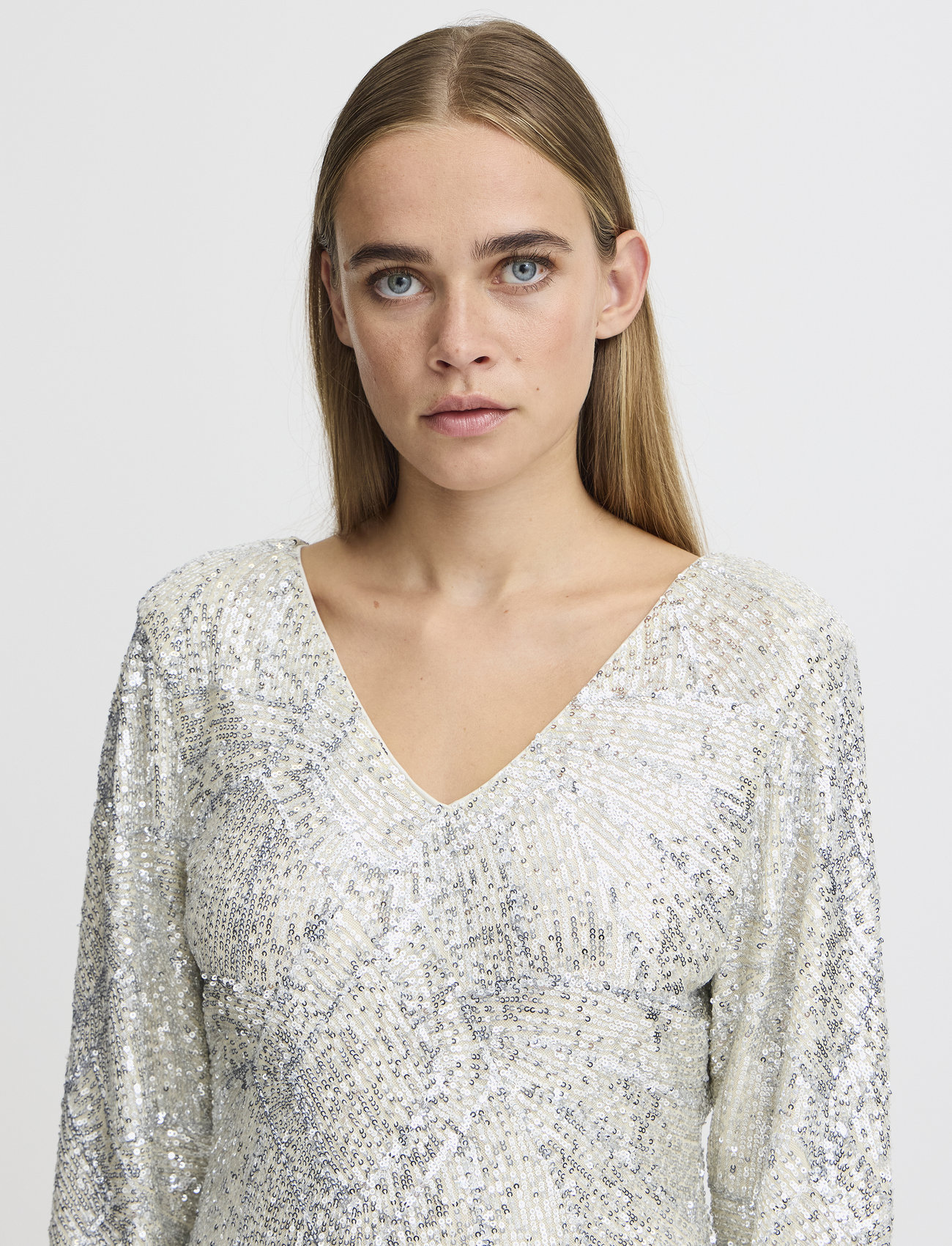 ICHI - IHFAUCA DR - paljettklänningar - frosted almond - 5