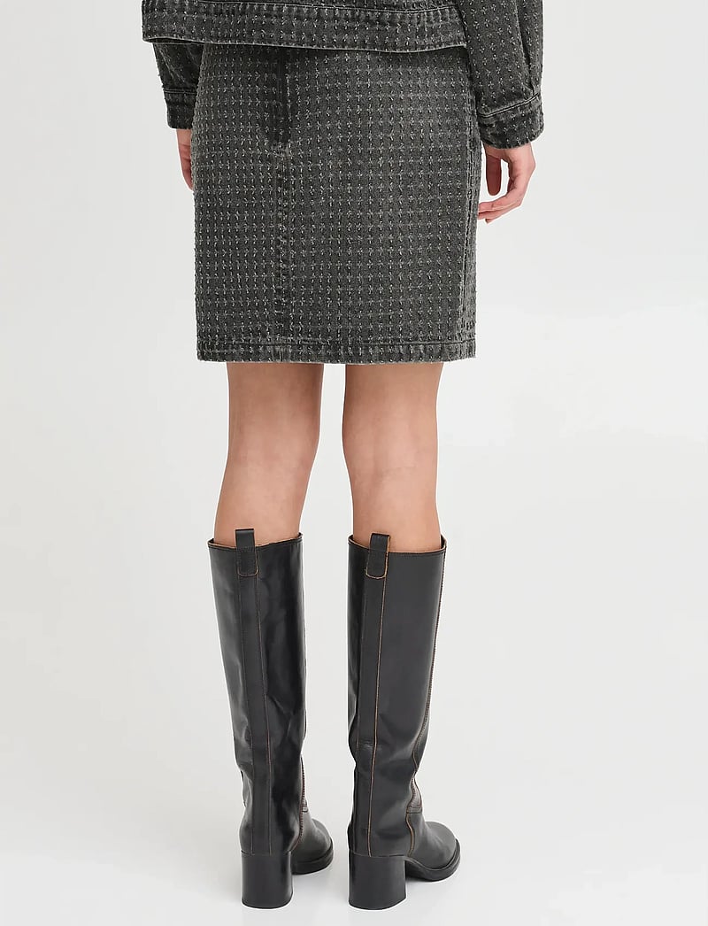 ICHI - IHANGELS SK - jeanskjolar - washed black - 3