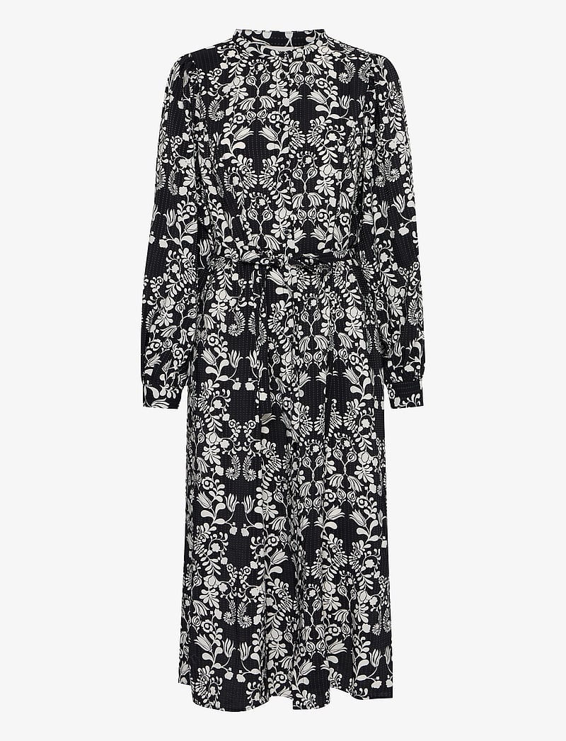 ICHI - IHGOCINA DR - sommarklänningar - black flower aop - 1