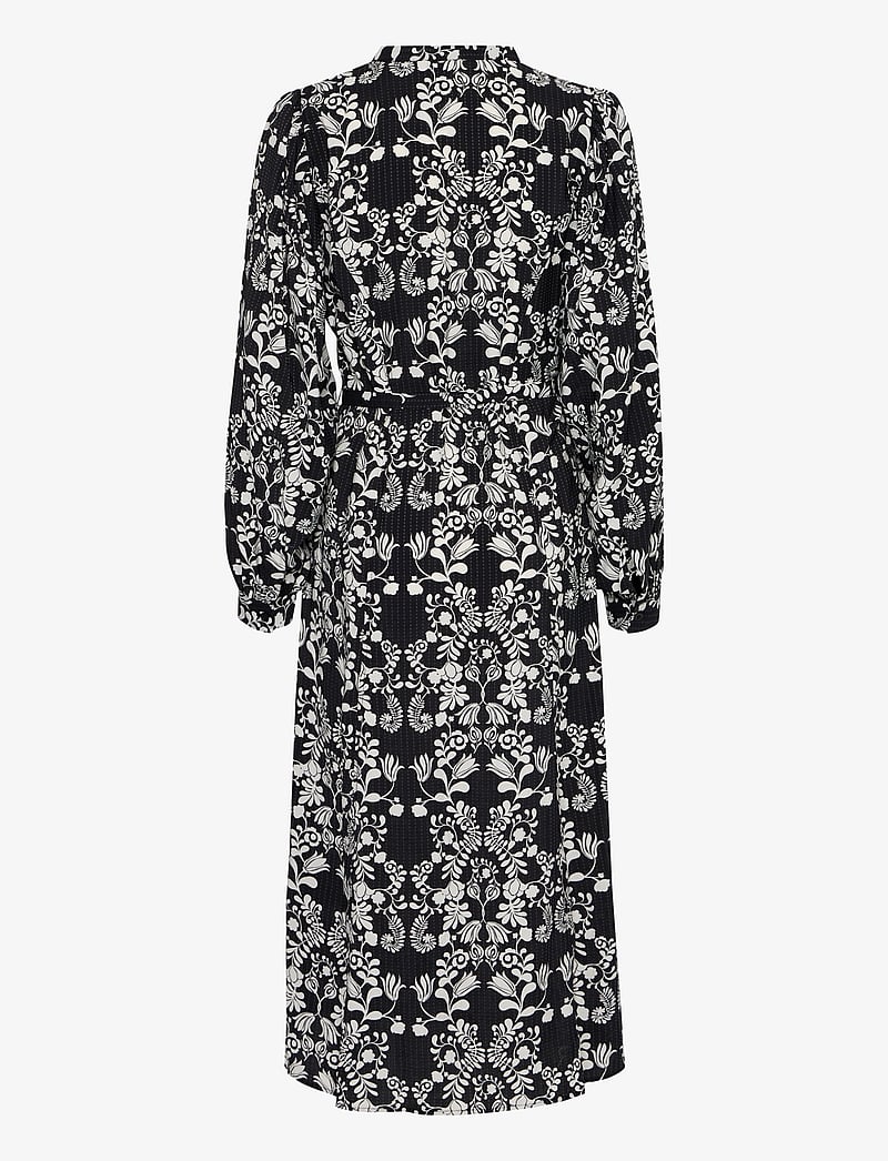 ICHI - IHGOCINA DR - sommarklänningar - black flower aop - 2