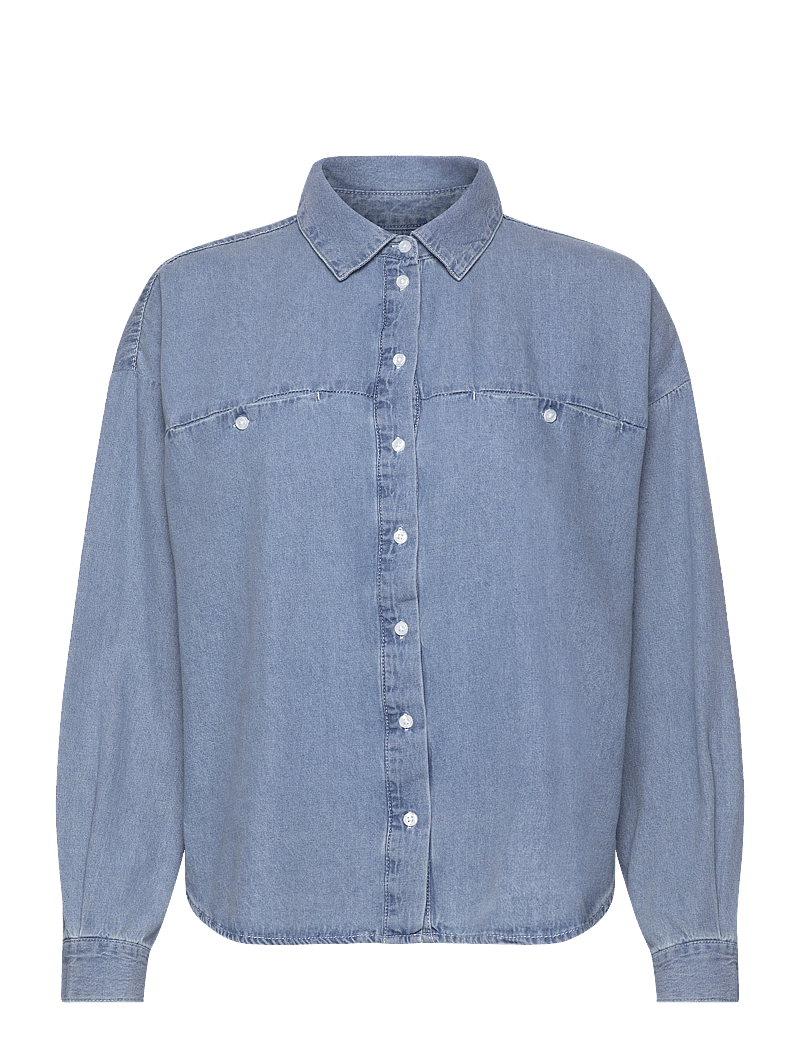 ICHI - IHARCHER SH - denim shirts - light blue washed - 0