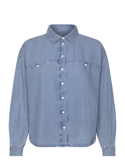 ICHI IHARCHER SH - Langärmlige Hemden - LIGHT BLUE WASHED / blue