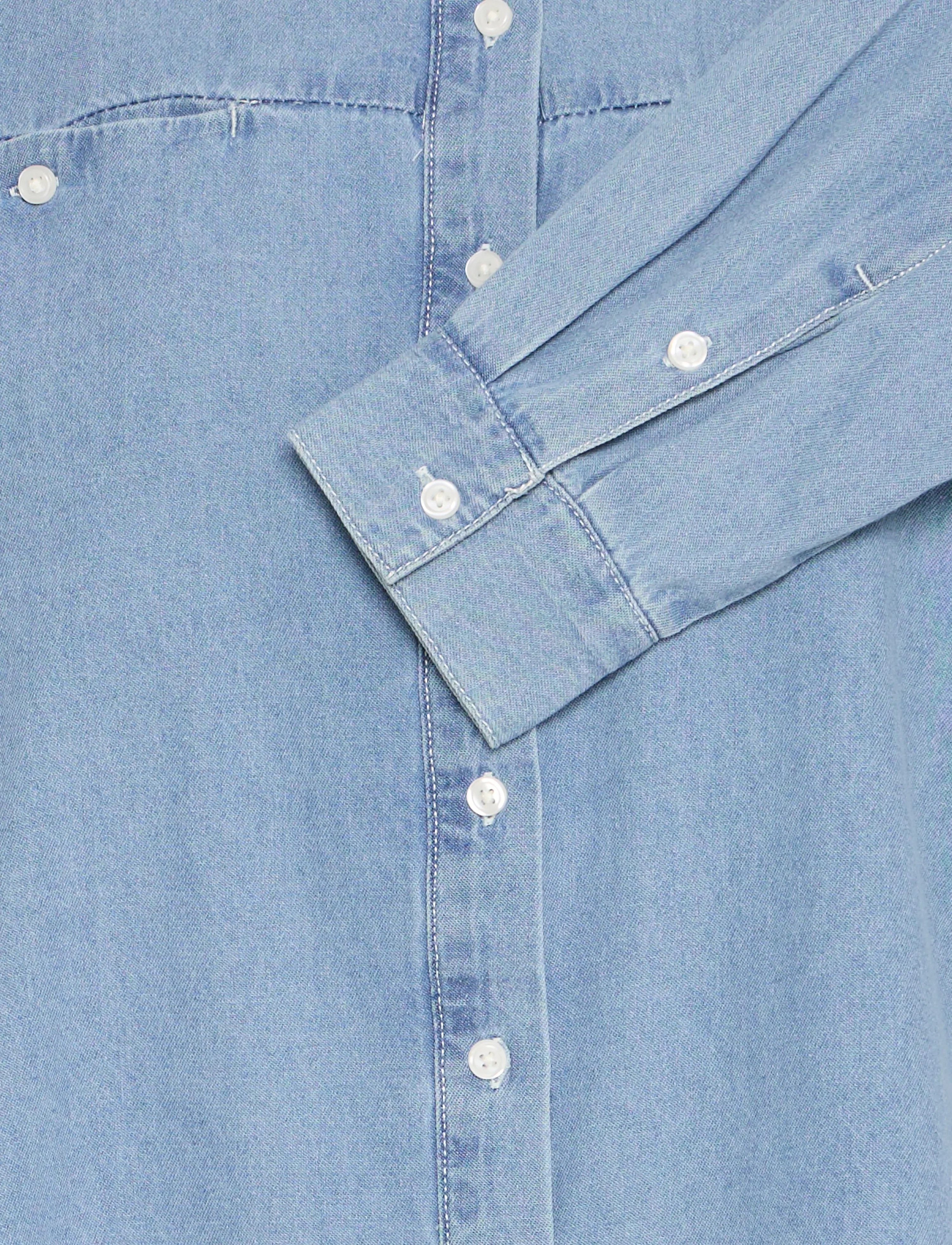 ICHI - IHARCHER SH - džinsa krekli - light blue washed - 3