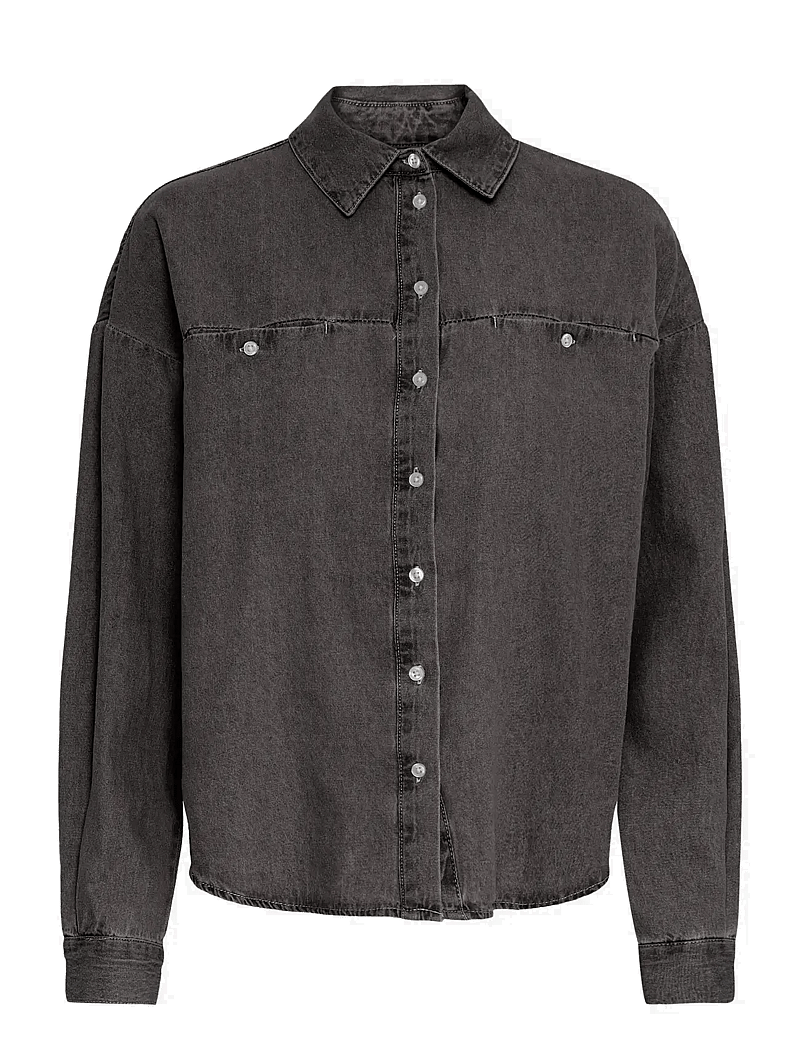 ICHI - IHARCHER SH - denim shirts - washed black - 1