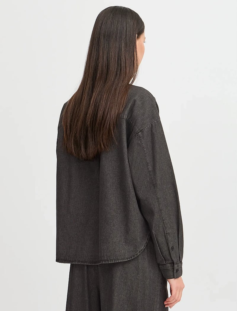 ICHI - IHARCHER SH - denim shirts - washed black - 3