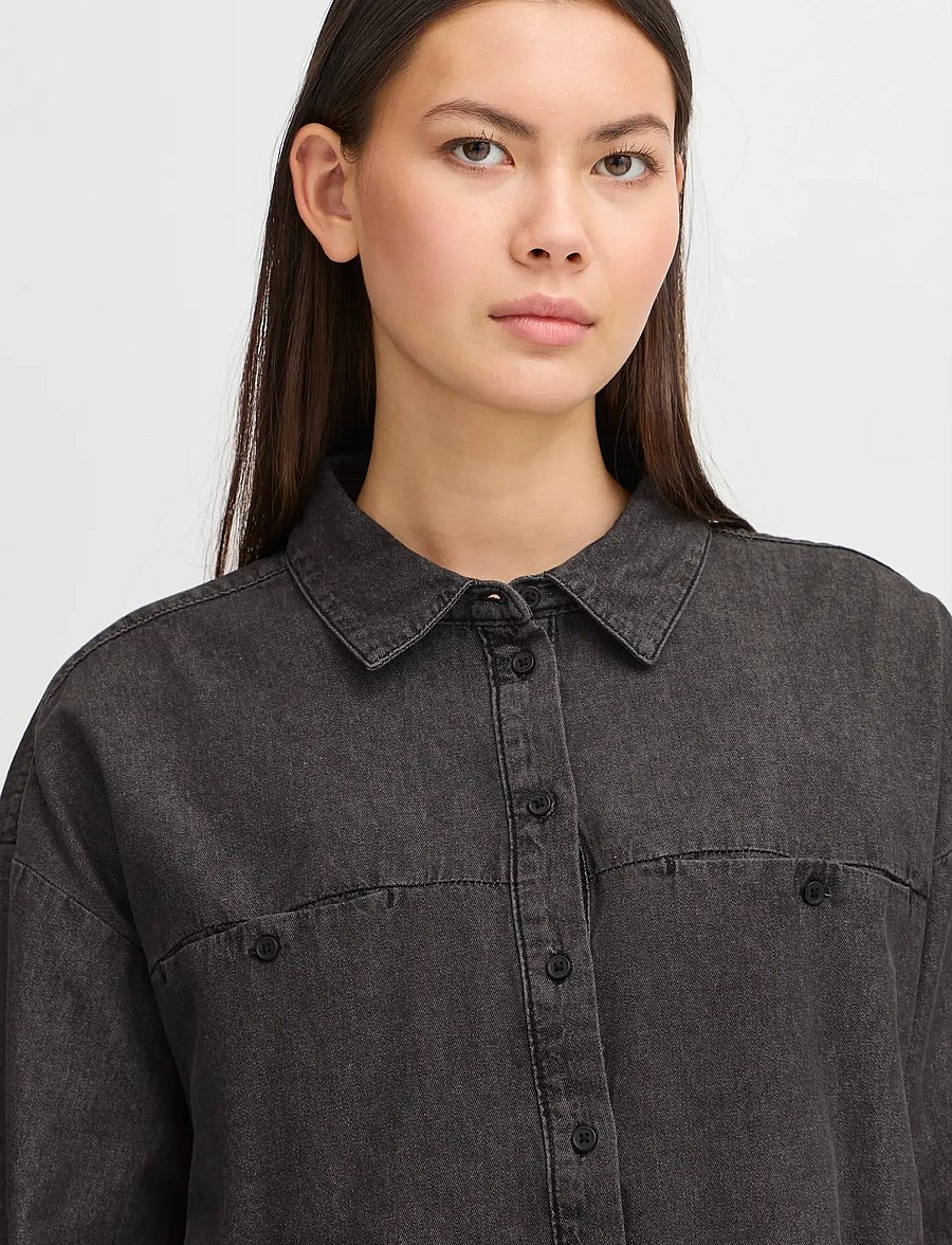 ICHI - IHARCHER SH - jeanshemden - washed black - 5