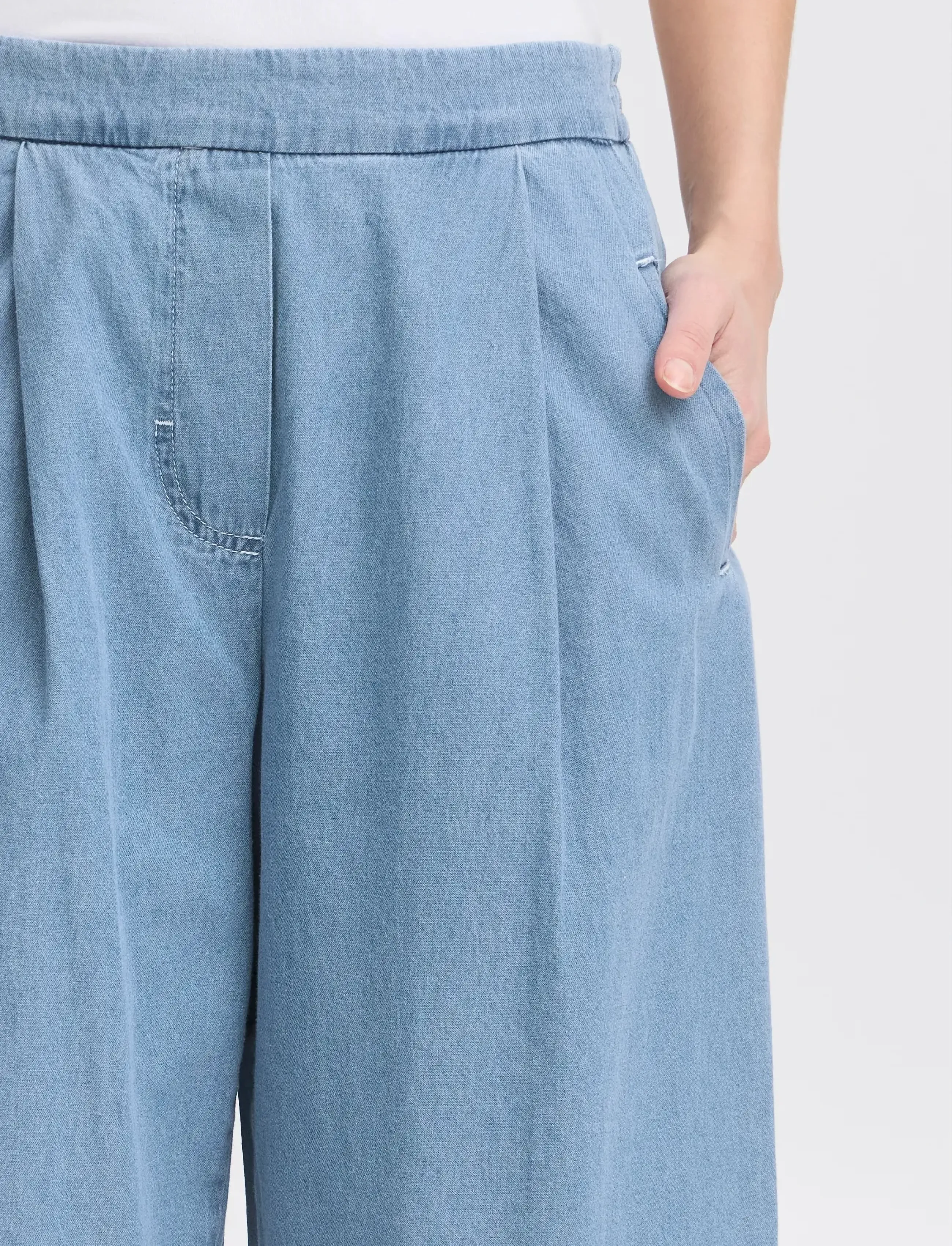 ICHI - IHARCHER PA - brede jeans - light blue washed - 5