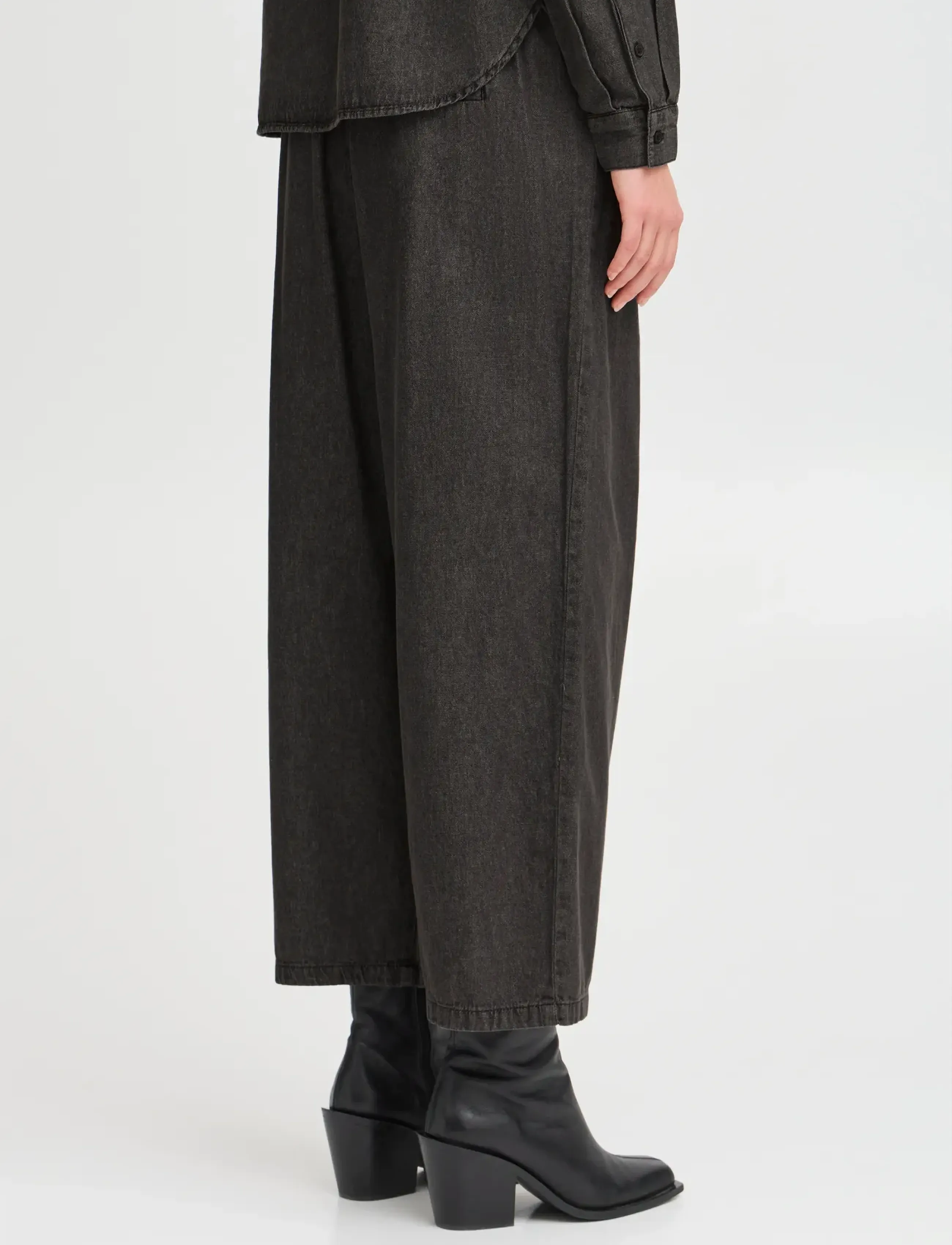 ICHI - IHARCHER PA - brede jeans - washed black - 3