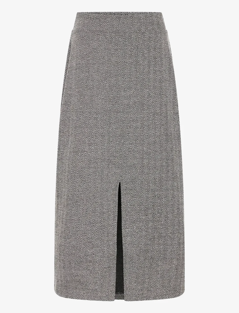 ICHI - IHKATE JACQUARD LONG SK - midi kjolar - black/white herringbone - 1