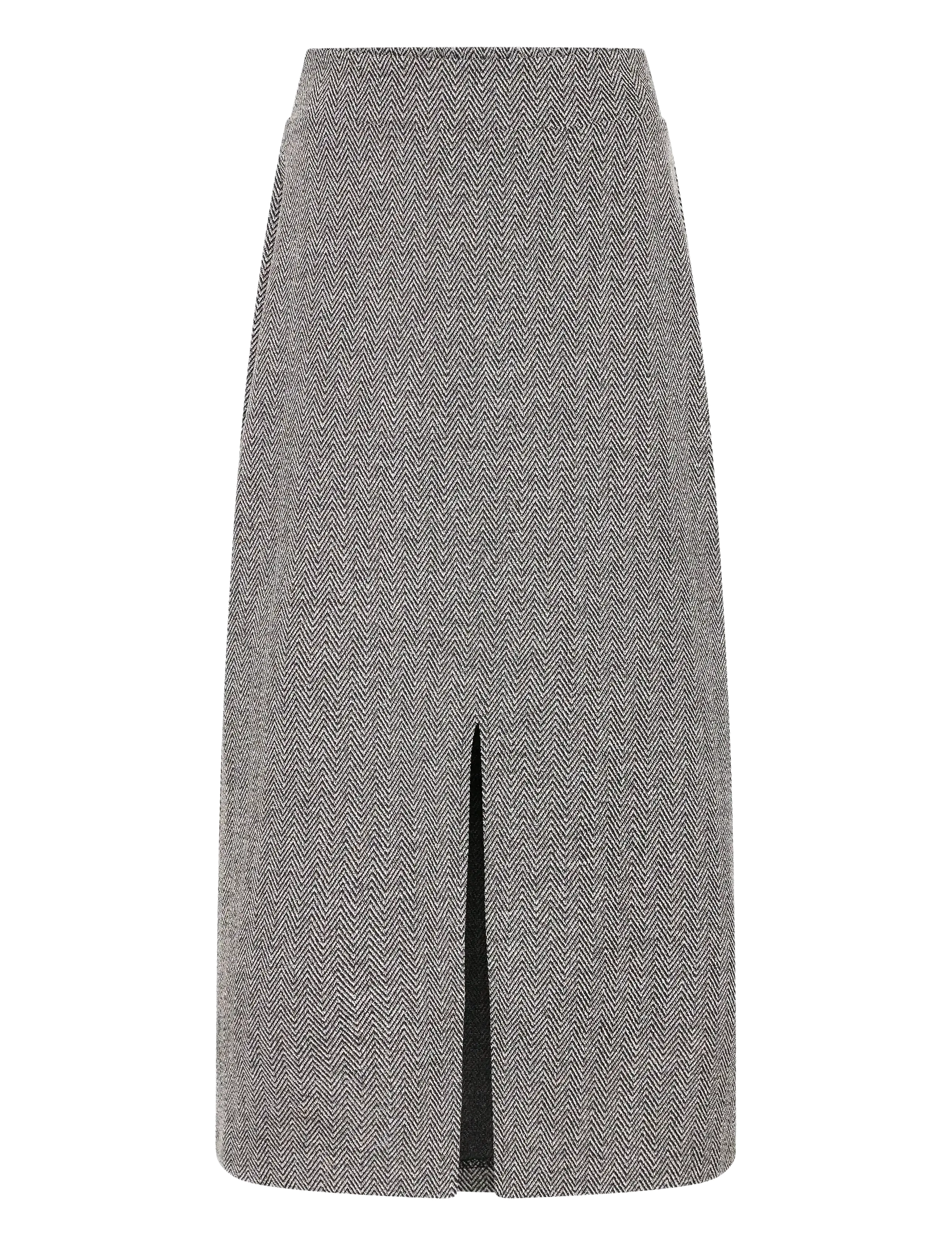 ICHI - IHKATE JACQUARD LONG SK - midi-röcke - black/white herringbone - 1