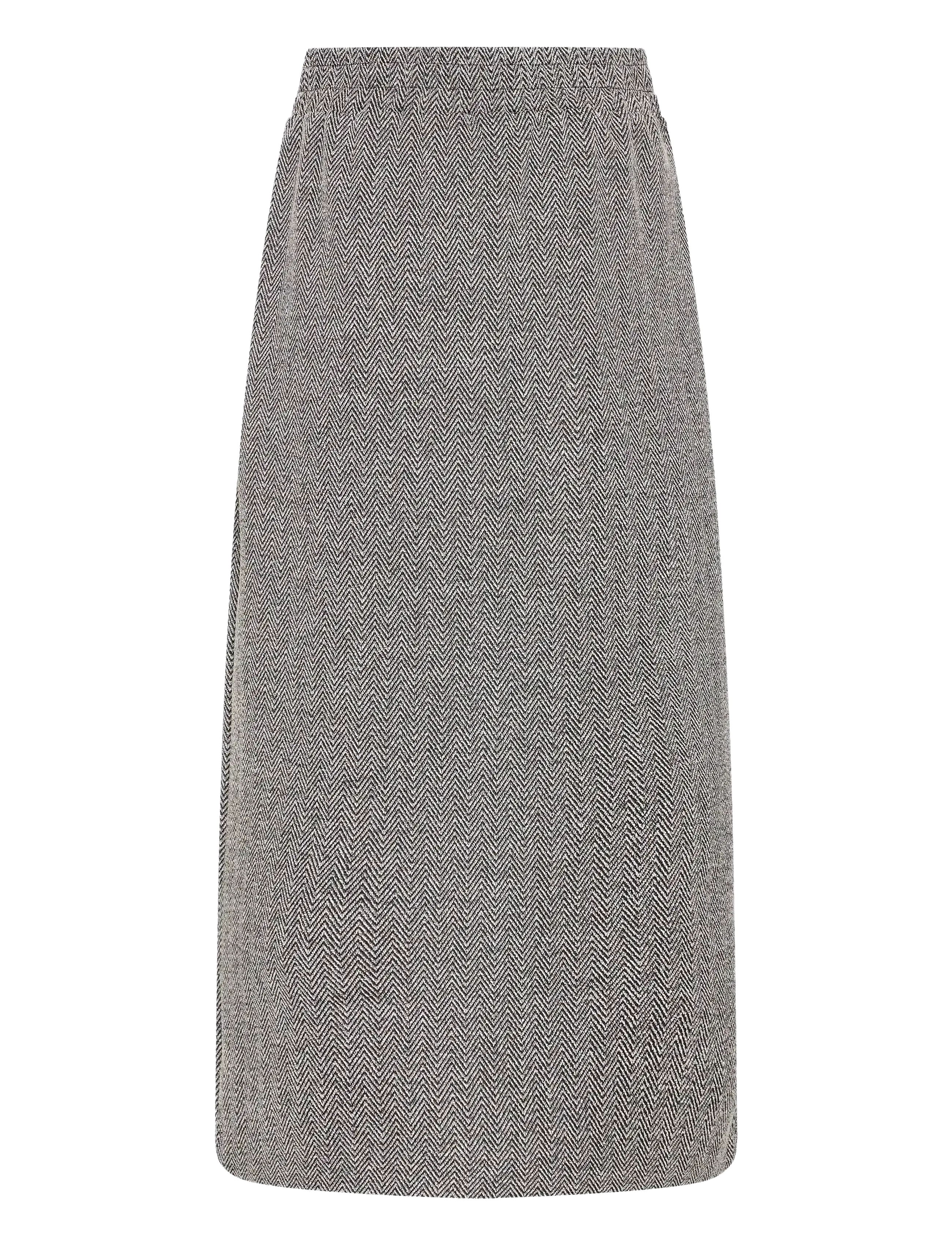 ICHI - IHKATE JACQUARD LONG SK - midi-röcke - black/white herringbone - 2