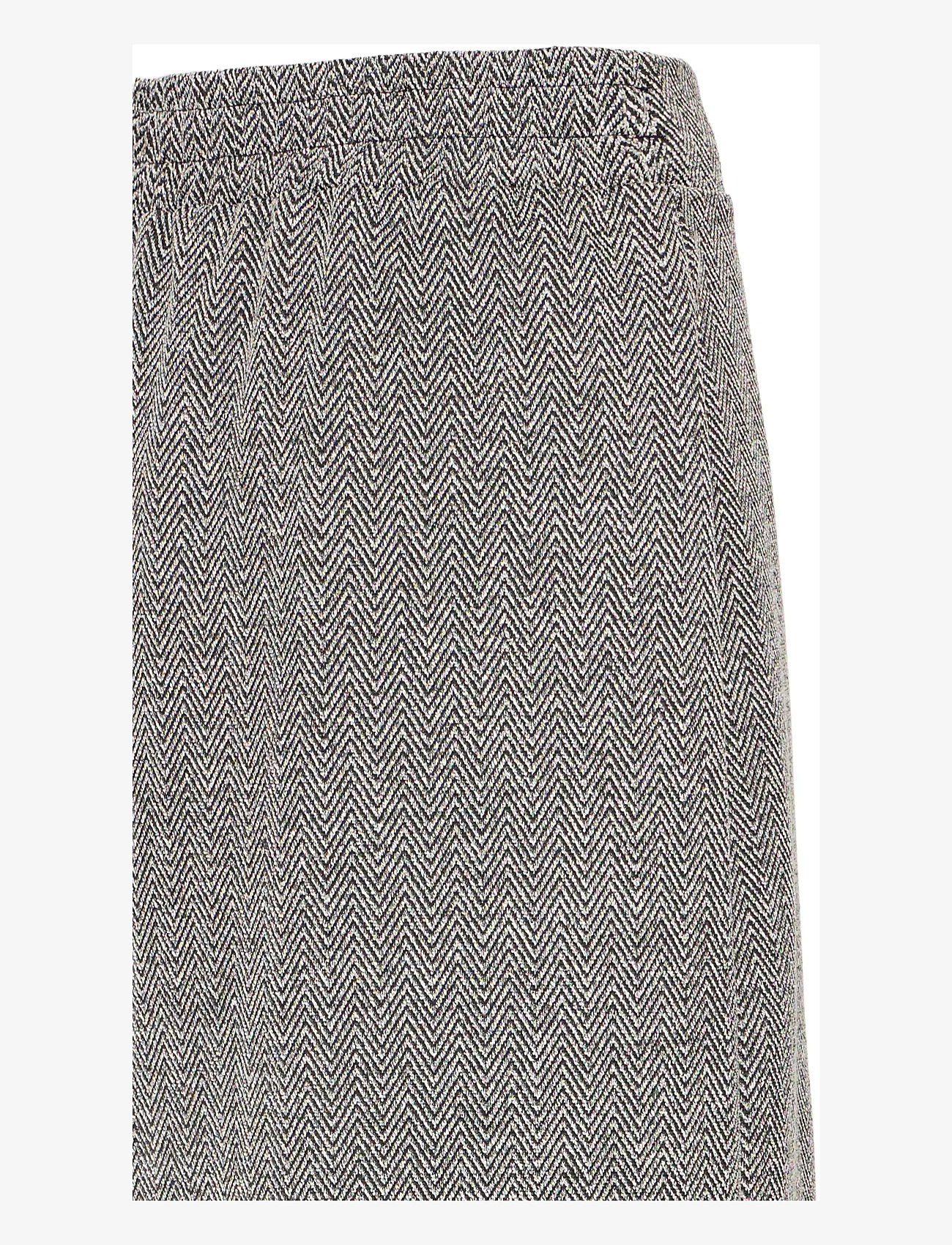 ICHI - IHKATE JACQUARD LONG SK - midi-röcke - black/white herringbone - 3