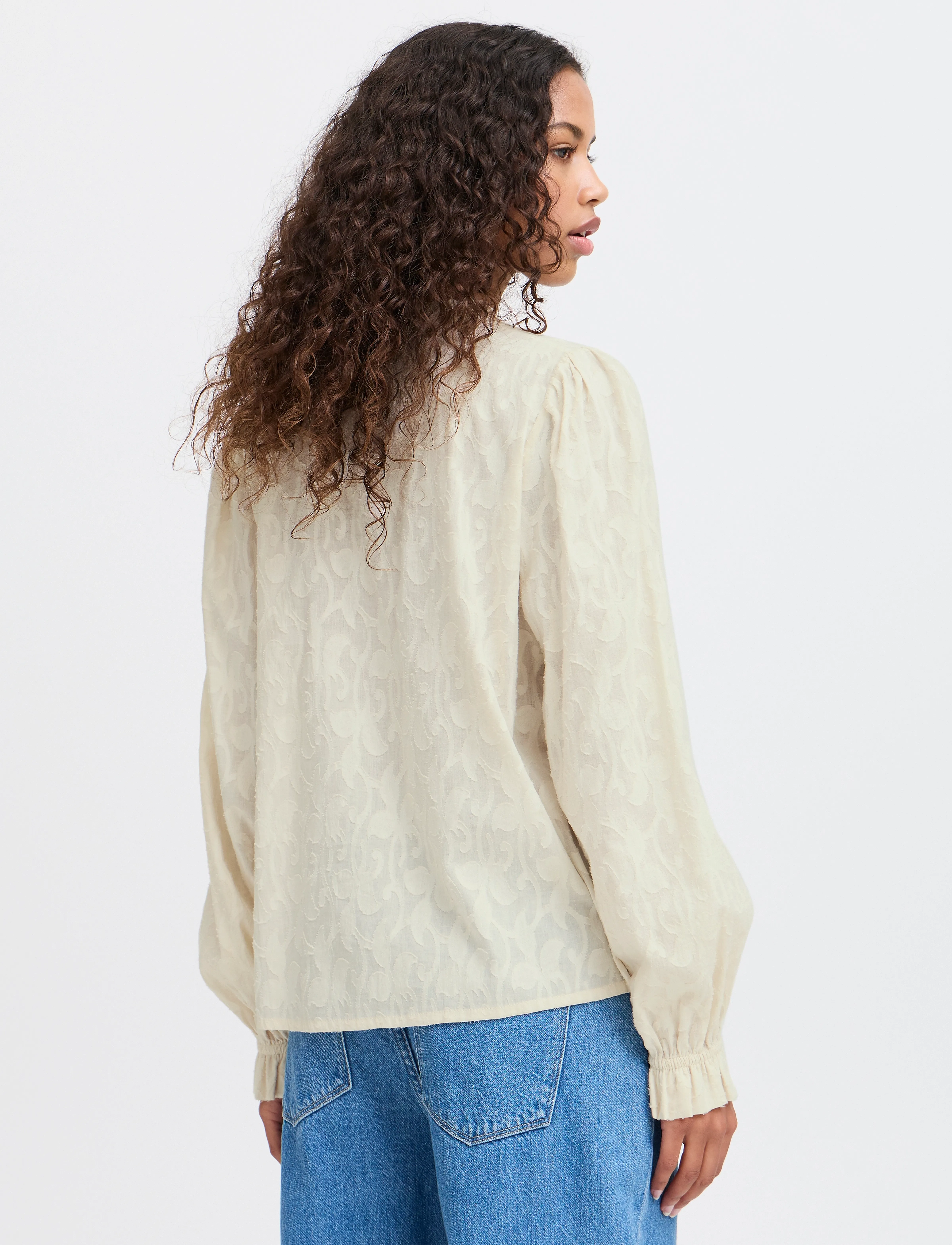 ICHI - IHEONA LS - langerma blússur - birch - 3