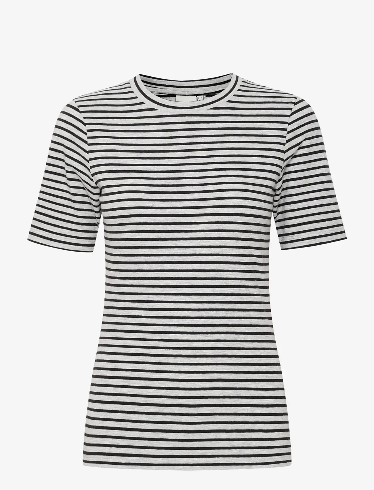 ICHI - IHMIRA SS2 - t-shirts - grey melange w. black - 1