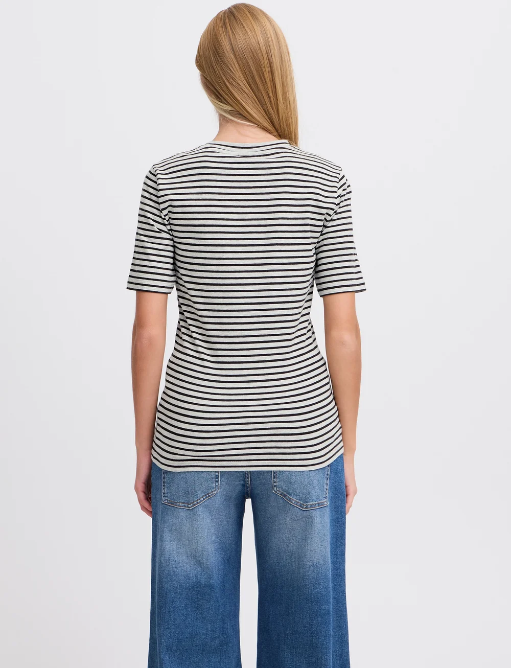 ICHI - IHMIRA SS2 - t-shirts - grey melange w. black - 3