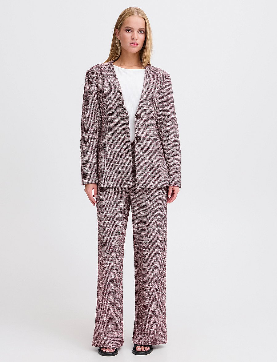 ICHI - IHKATE CHECLÉ BL2 - blazers met één knopenrij - pink berry bouclÉ - 0