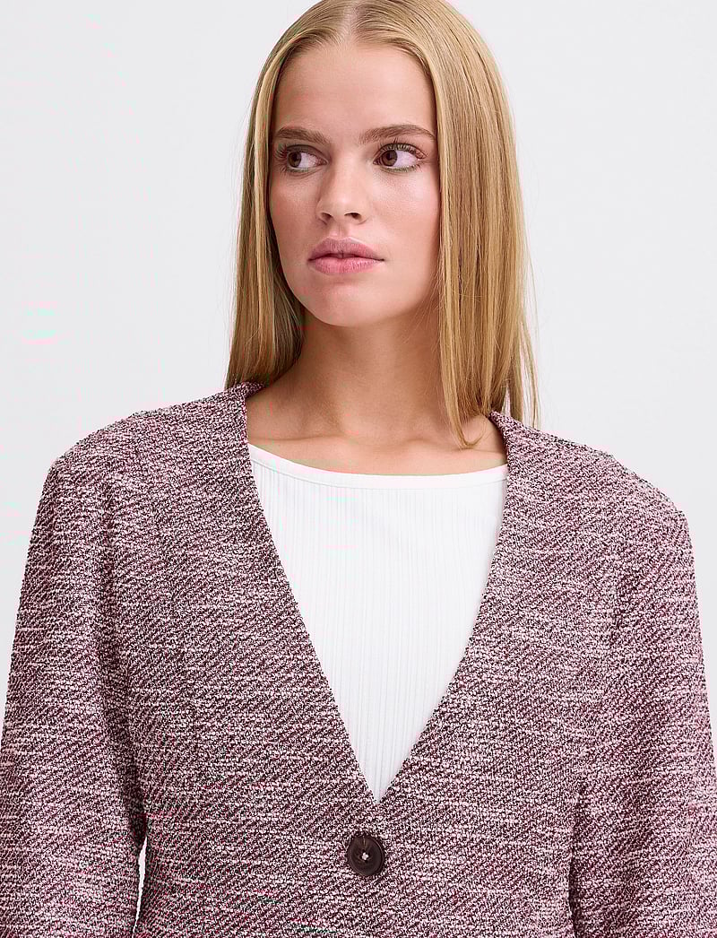 ICHI - IHKATE CHECLÉ BL2 - einreihige blazer - pink berry bouclÉ - 4