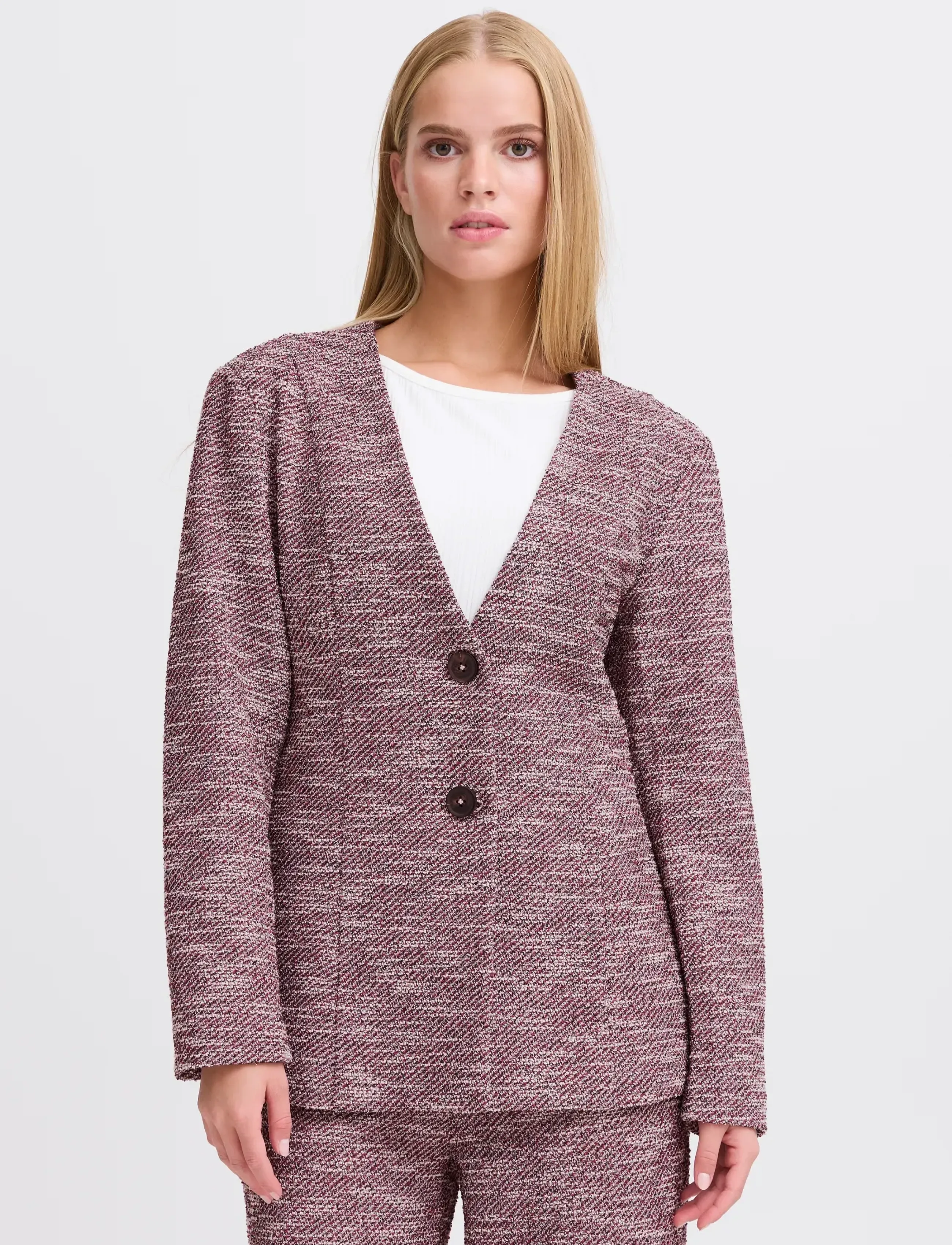 ICHI - IHKATE CHECLÉ BL2 - festtøj til outletpriser - pink berry bouclÉ - 5