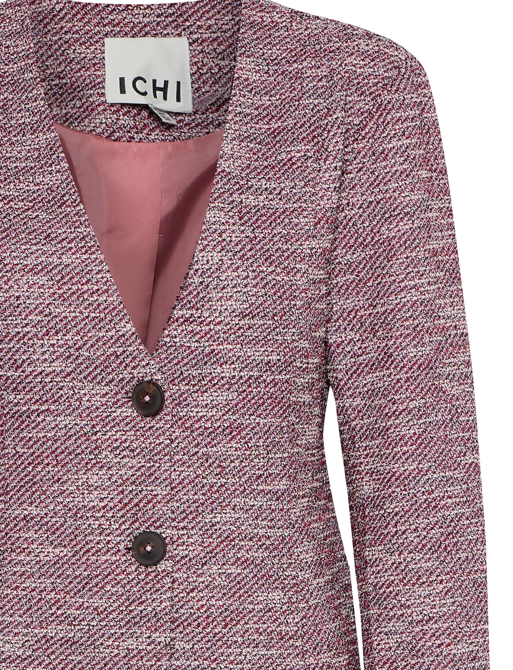 ICHI - IHKATE CHECLÉ BL2 - enkeltradede blazere - pink berry bouclÉ - 5