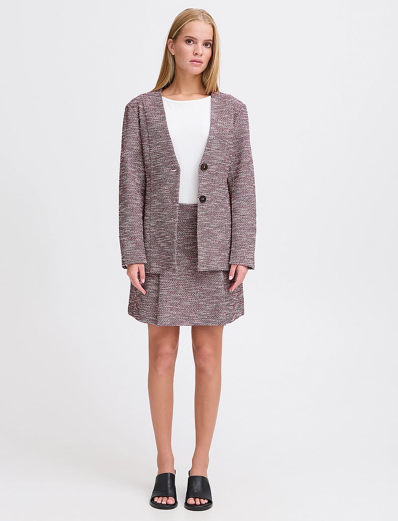 ICHI - IHKATE CHECLÉ SK - kurze röcke - pink berry bouclÉ - 0