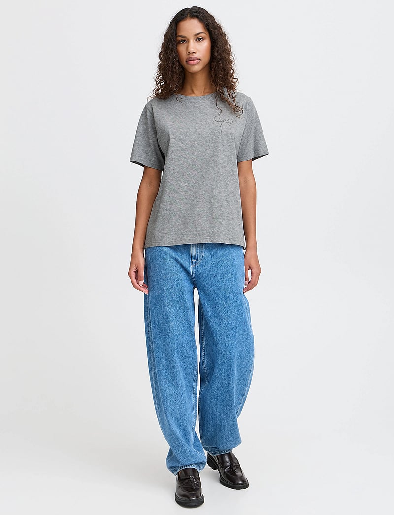 ICHI - IHNYNNA SS2 - t-shirts - light grey melange - 0