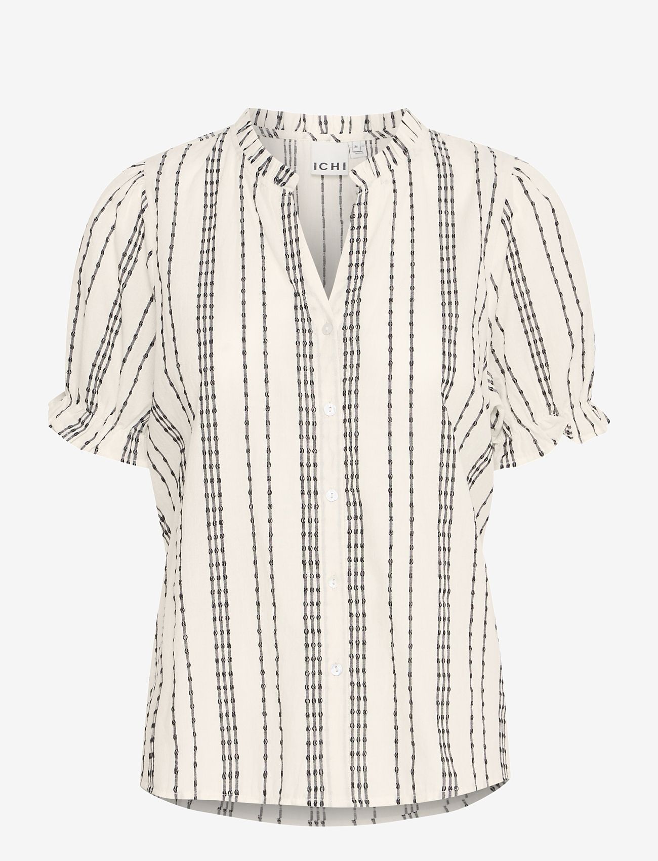 ICHI - IHJOSINE SH2 - lühikeste varrukatega särgid - birch w. black jacquard stripe - 1