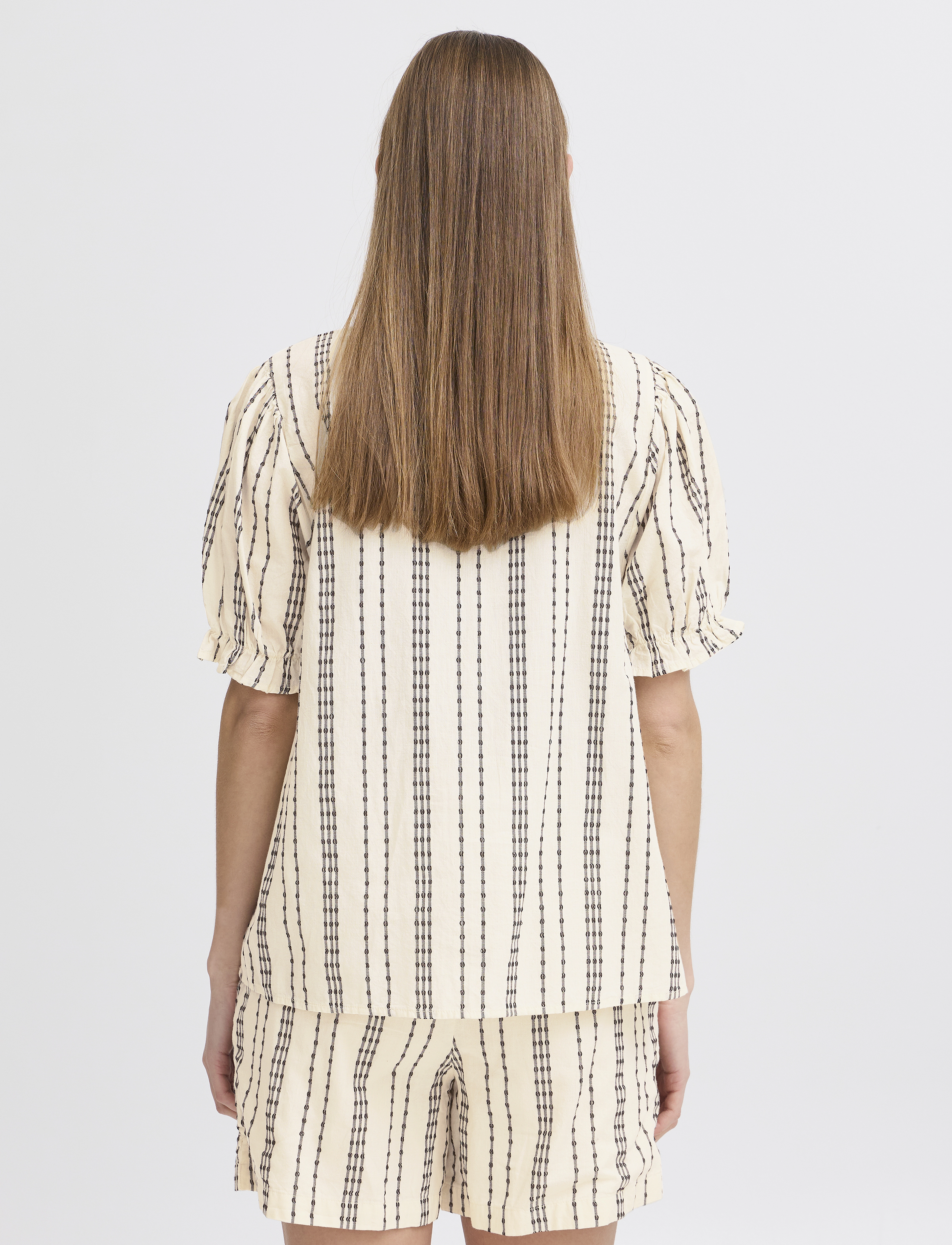 ICHI - IHJOSINE SH2 - kortärmade skjortor - birch w. black jacquard stripe - 3