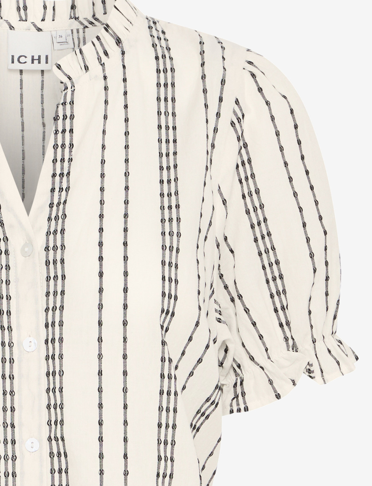 ICHI - IHJOSINE SH2 - lühikeste varrukatega särgid - birch w. black jacquard stripe - 4