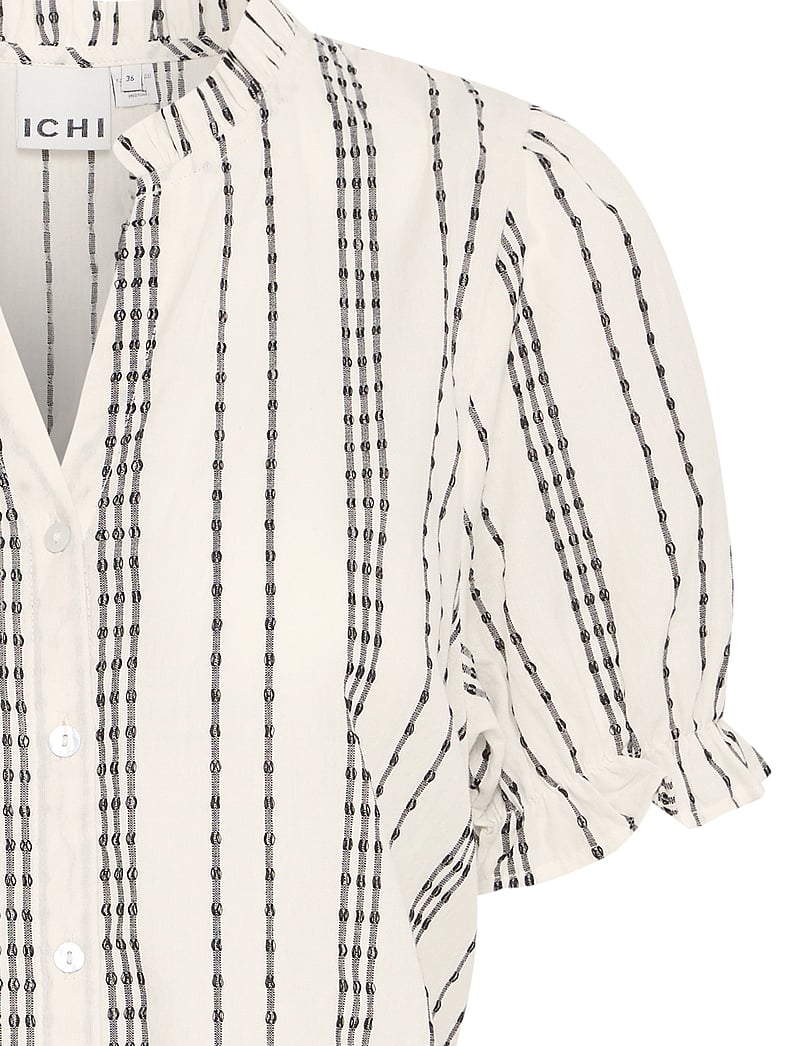 ICHI - IHJOSINE SH2 - lühikeste varrukatega särgid - birch w. black jacquard stripe - 4