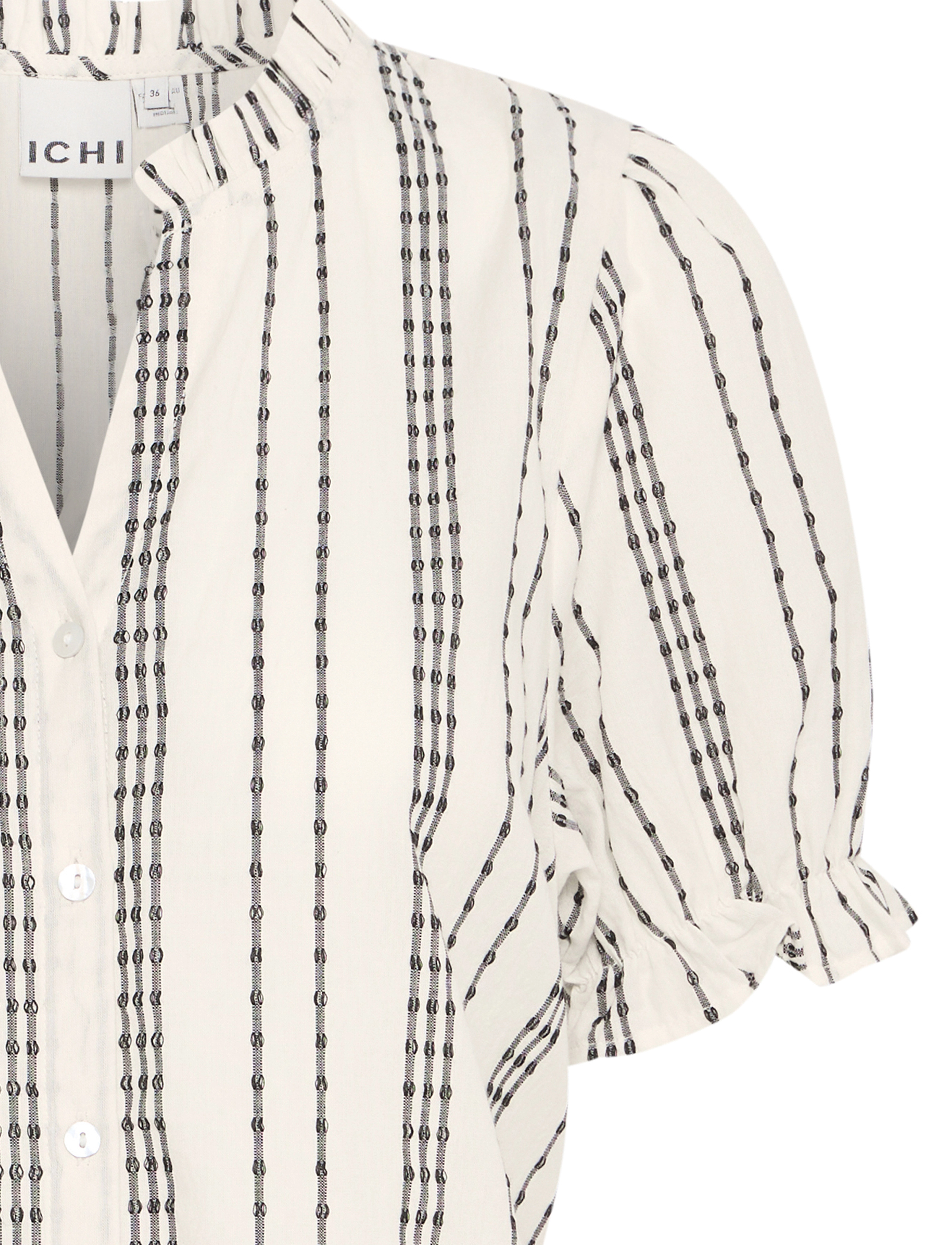ICHI - IHJOSINE SH2 - kortärmade skjortor - birch w. black jacquard stripe - 4