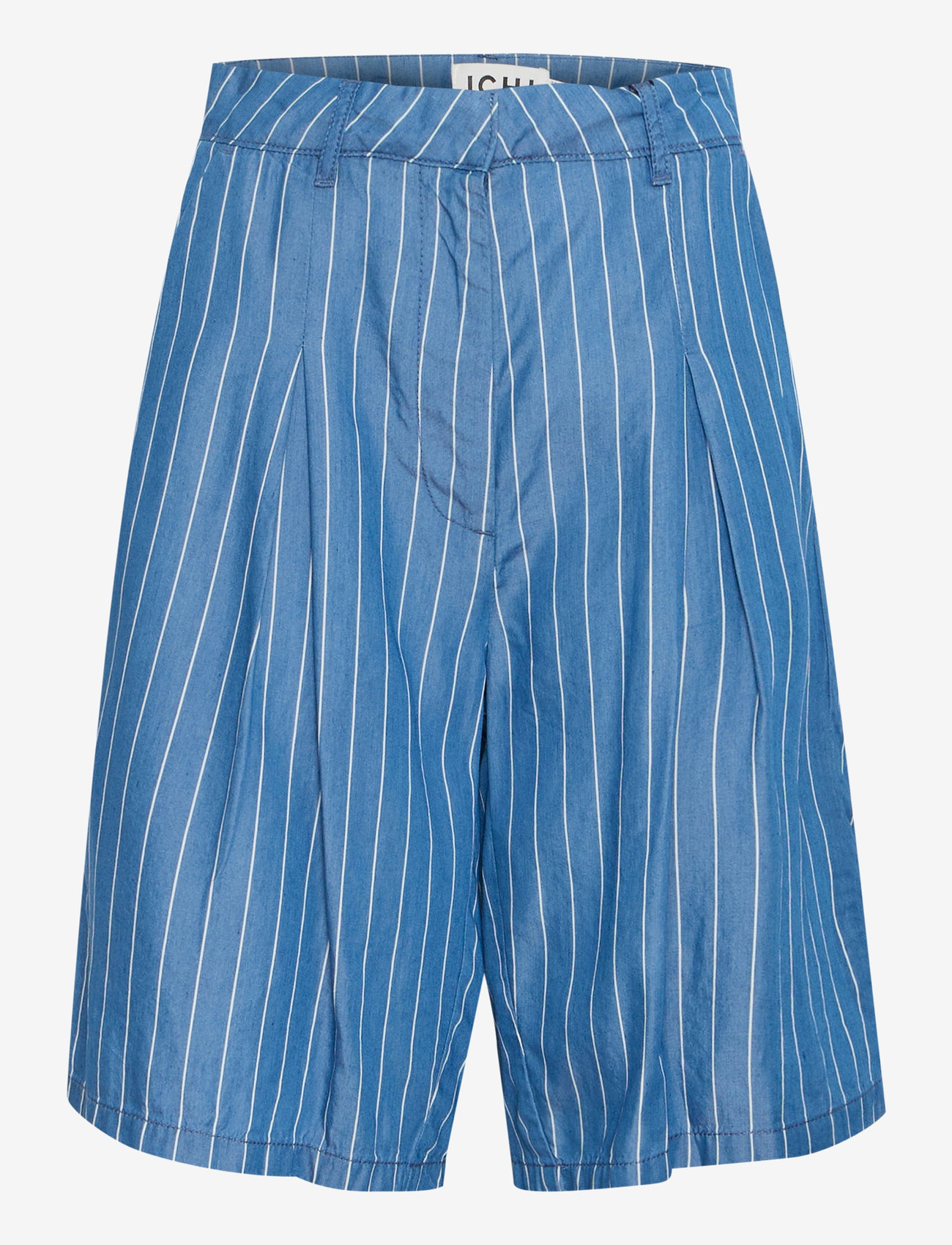 ICHI - IHBECCOS SHO - paper bag shorts - blue pinstripe - 0