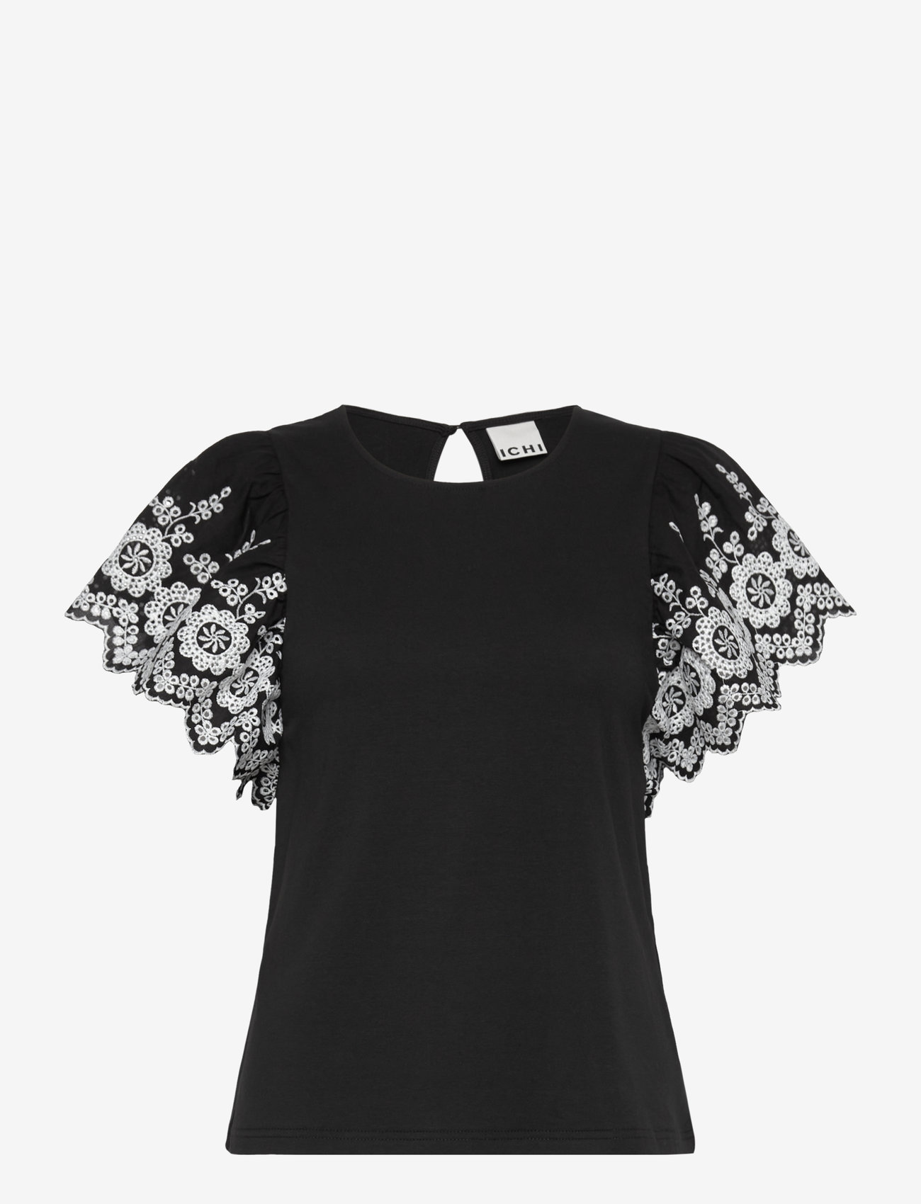 ICHI - IHMALUI SS - short-sleeved blouses - black - 0