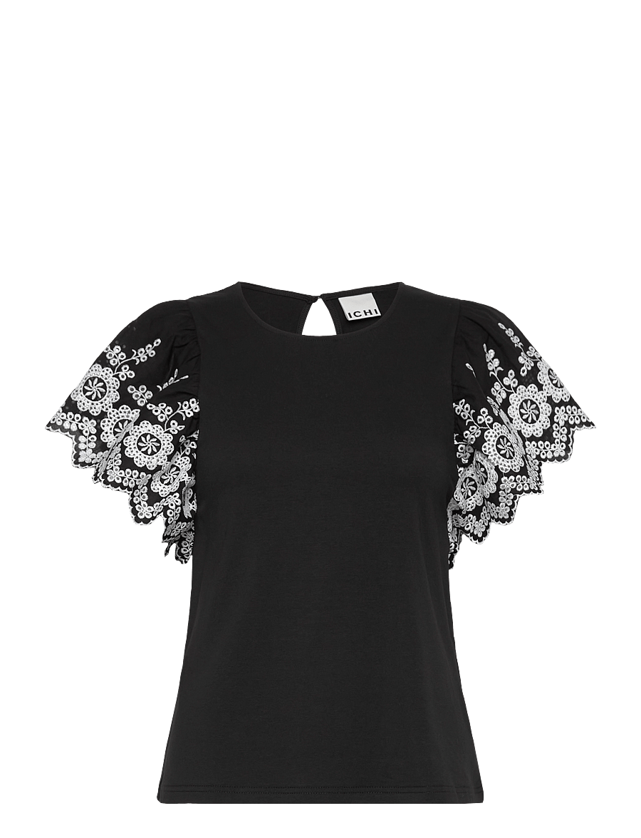 ICHI - IHMALUI SS - kurzärmelige blusen - black - 1