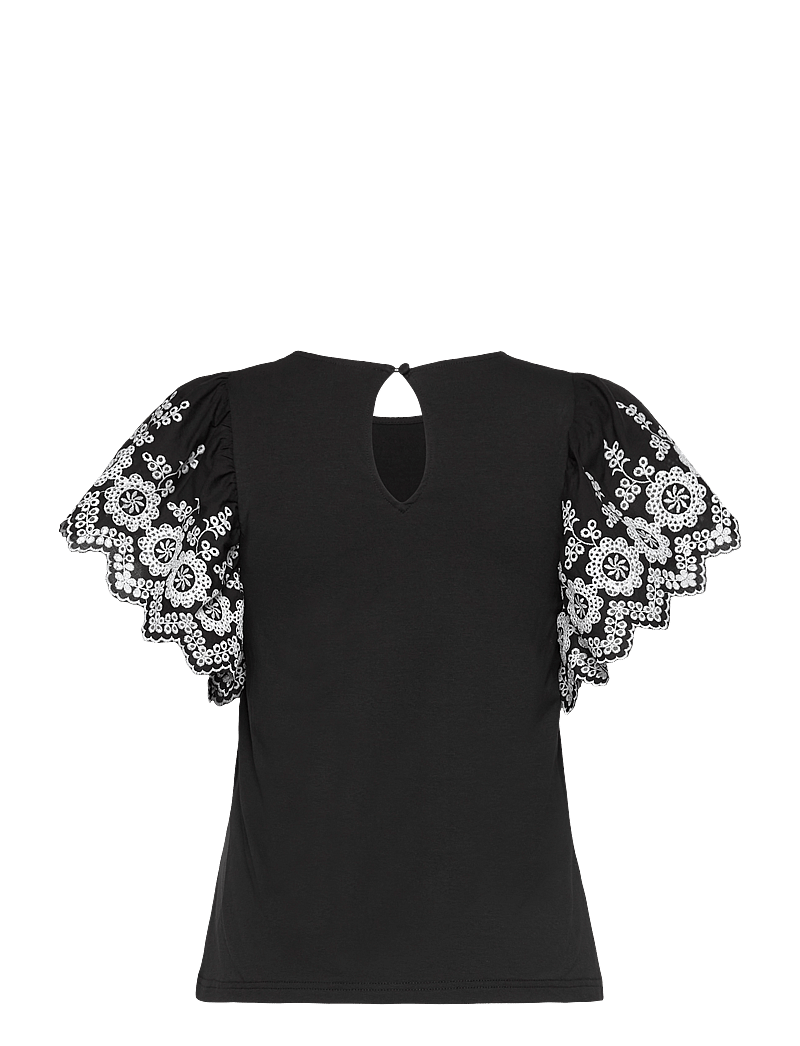 ICHI - IHMALUI SS - kurzämlige blusen - black - 2