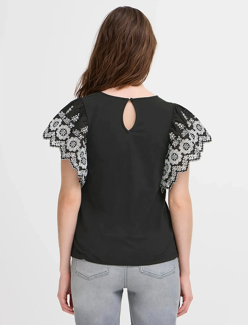 ICHI - IHMALUI SS - kurzämlige blusen - black - 3