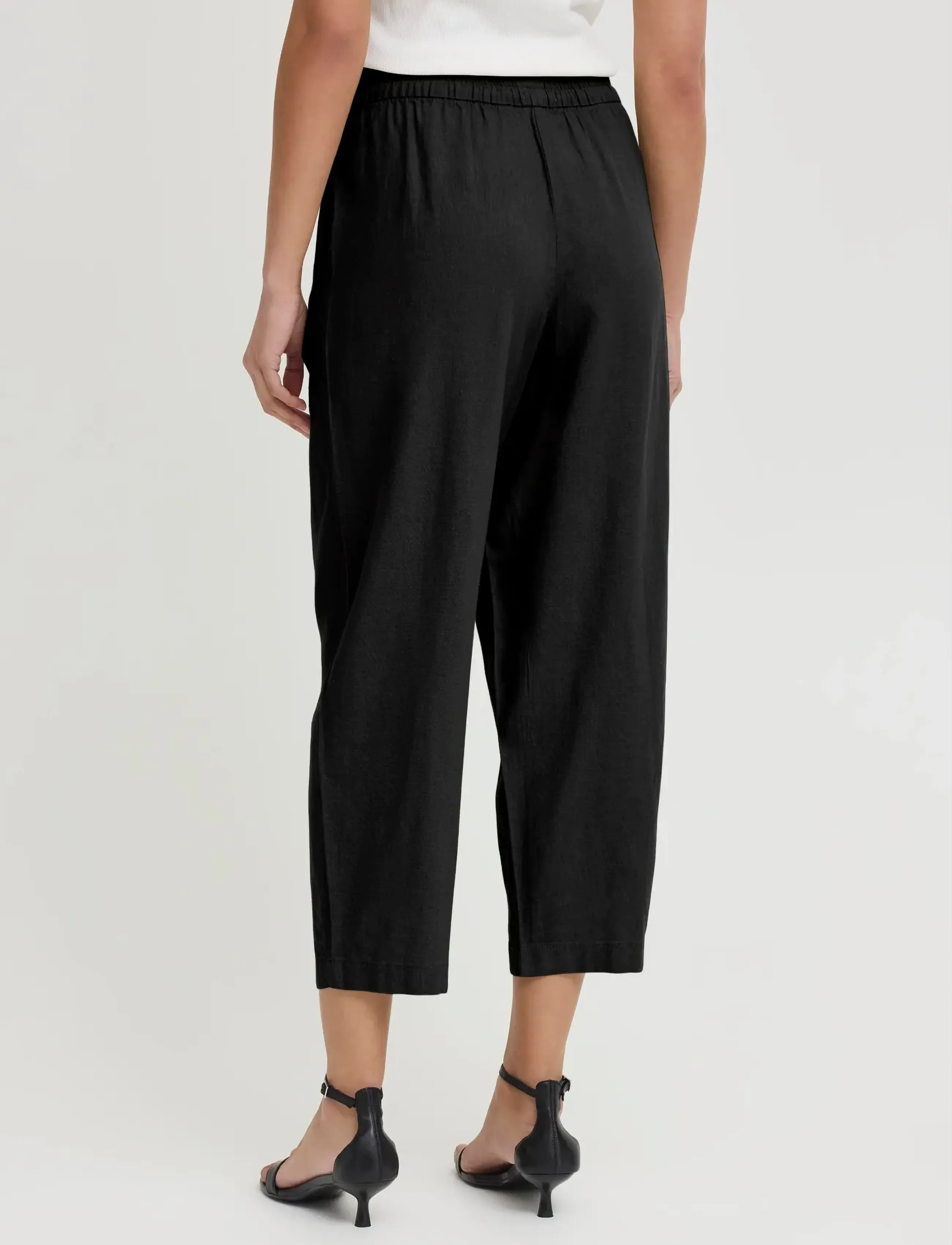 ICHI - IHLINNO PA BARREL - barrel trousers - black - 3