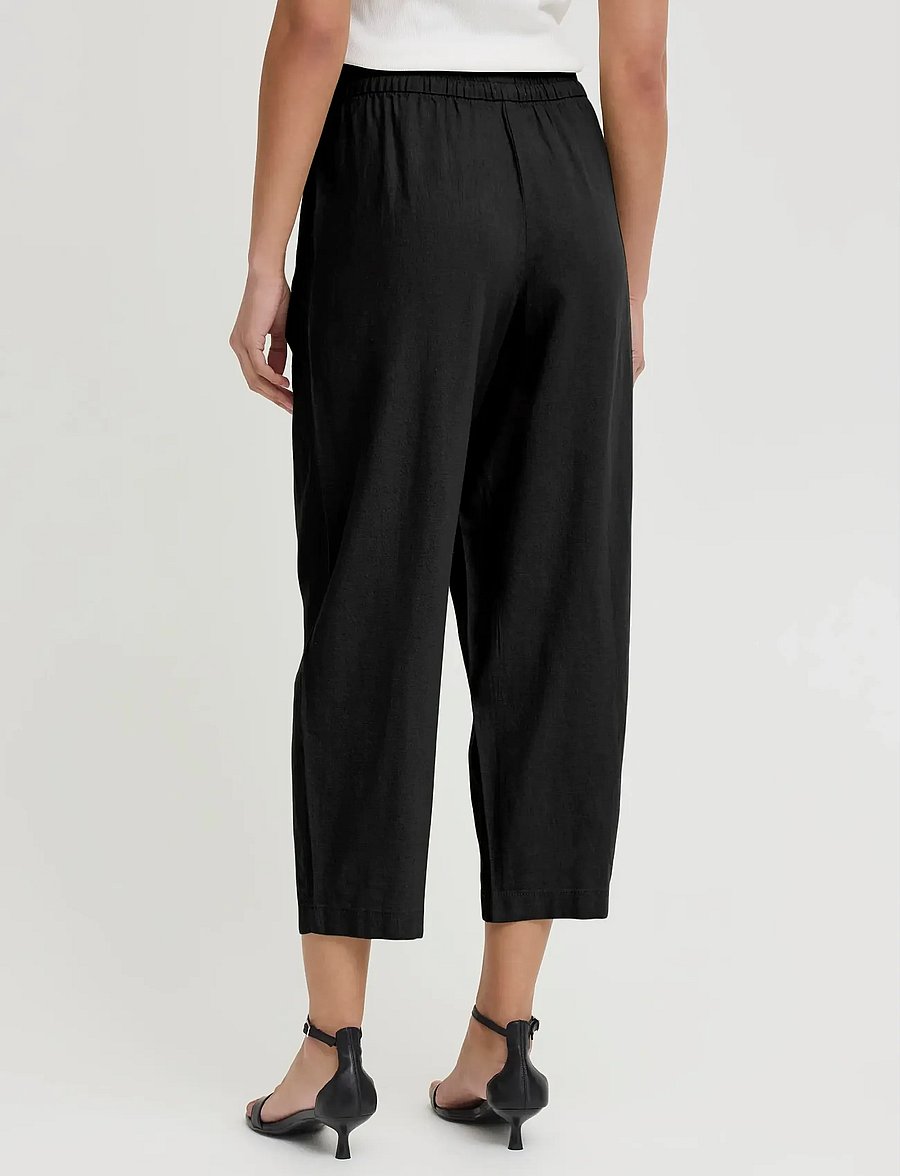 ICHI - IHLINNO PA BARREL - barrel trousers - black - 3