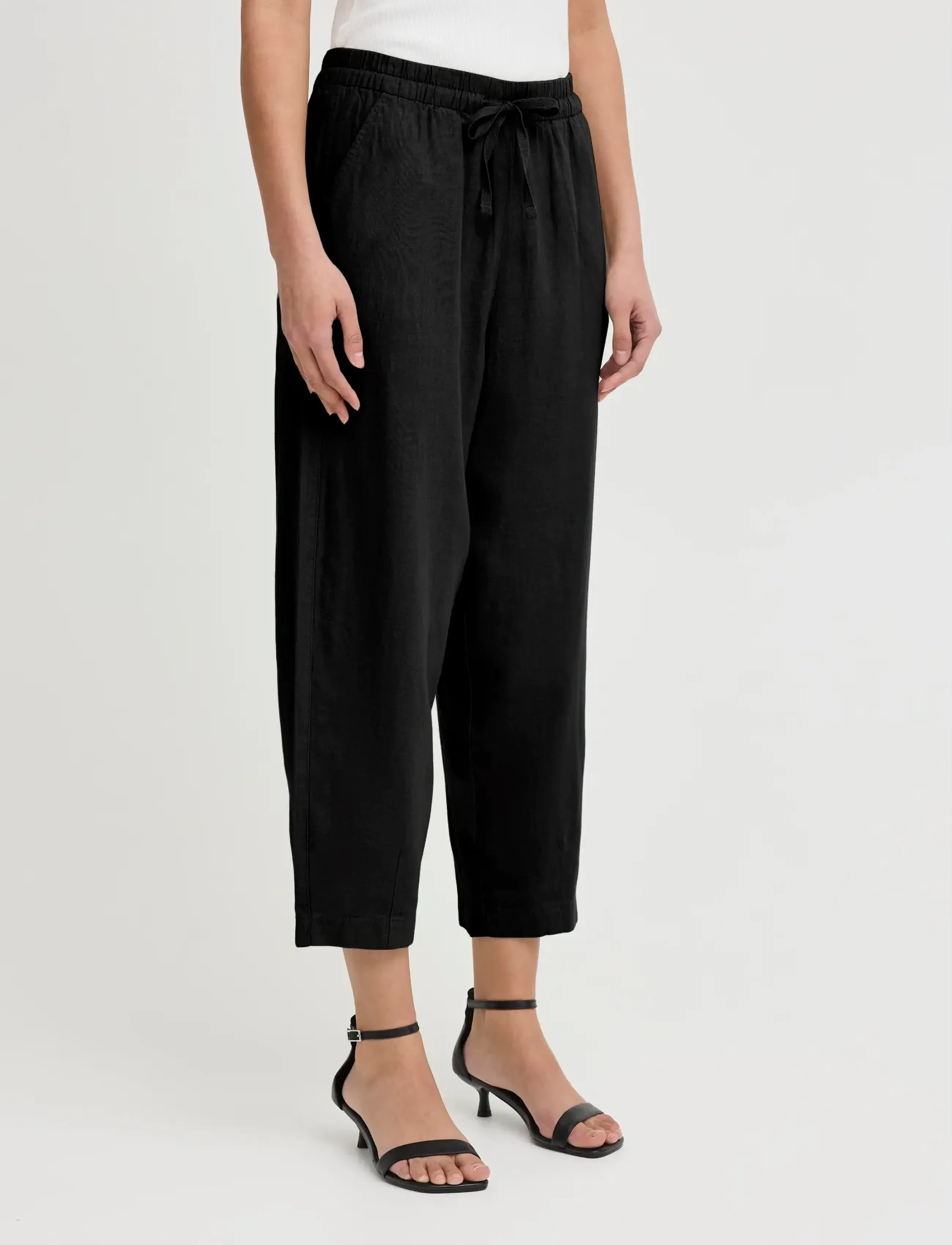 ICHI - IHLINNO PA BARREL - barrel trousers - black - 4
