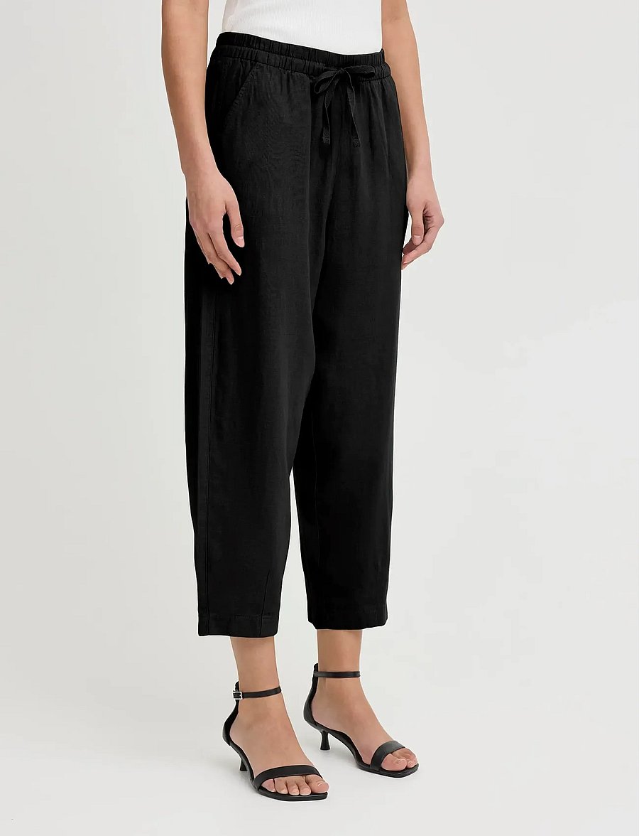 ICHI - IHLINNO PA BARREL - barrel trousers - black - 4