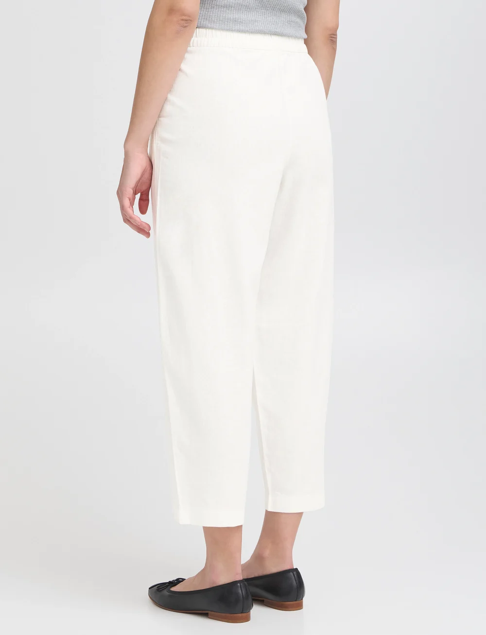 ICHI - IHLINNO PA BARREL - linen trousers - cloud dancer - 4