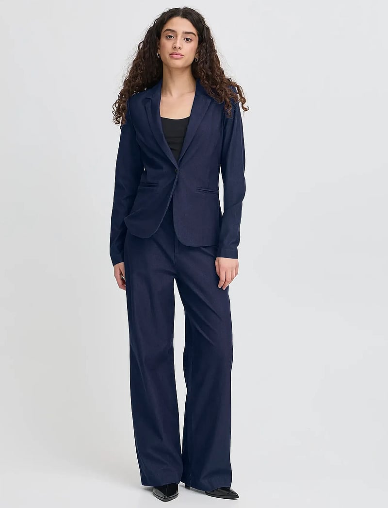 ICHI - IHKATE DENIM BL - einreihige blazer - dark blue - 0