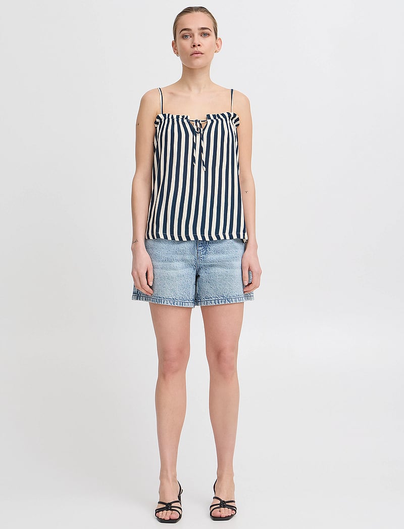 ICHI - IHMARRAKECH AOP TO9 - Ærmeløse bluser - total eclipse dotted stripe ao - 0