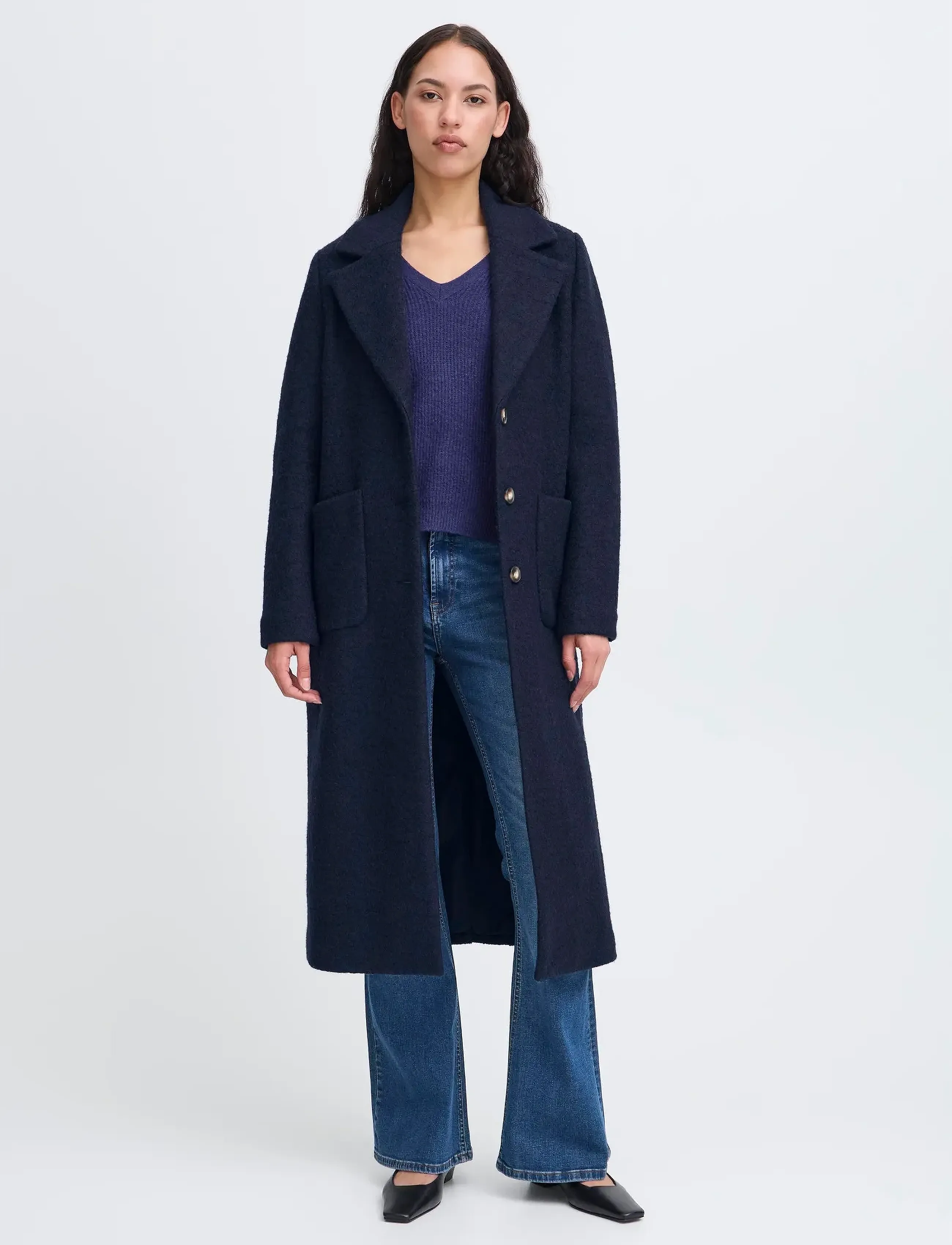 ICHI IHSTIPA JA6 - Frakker - DARK NAVY / navy