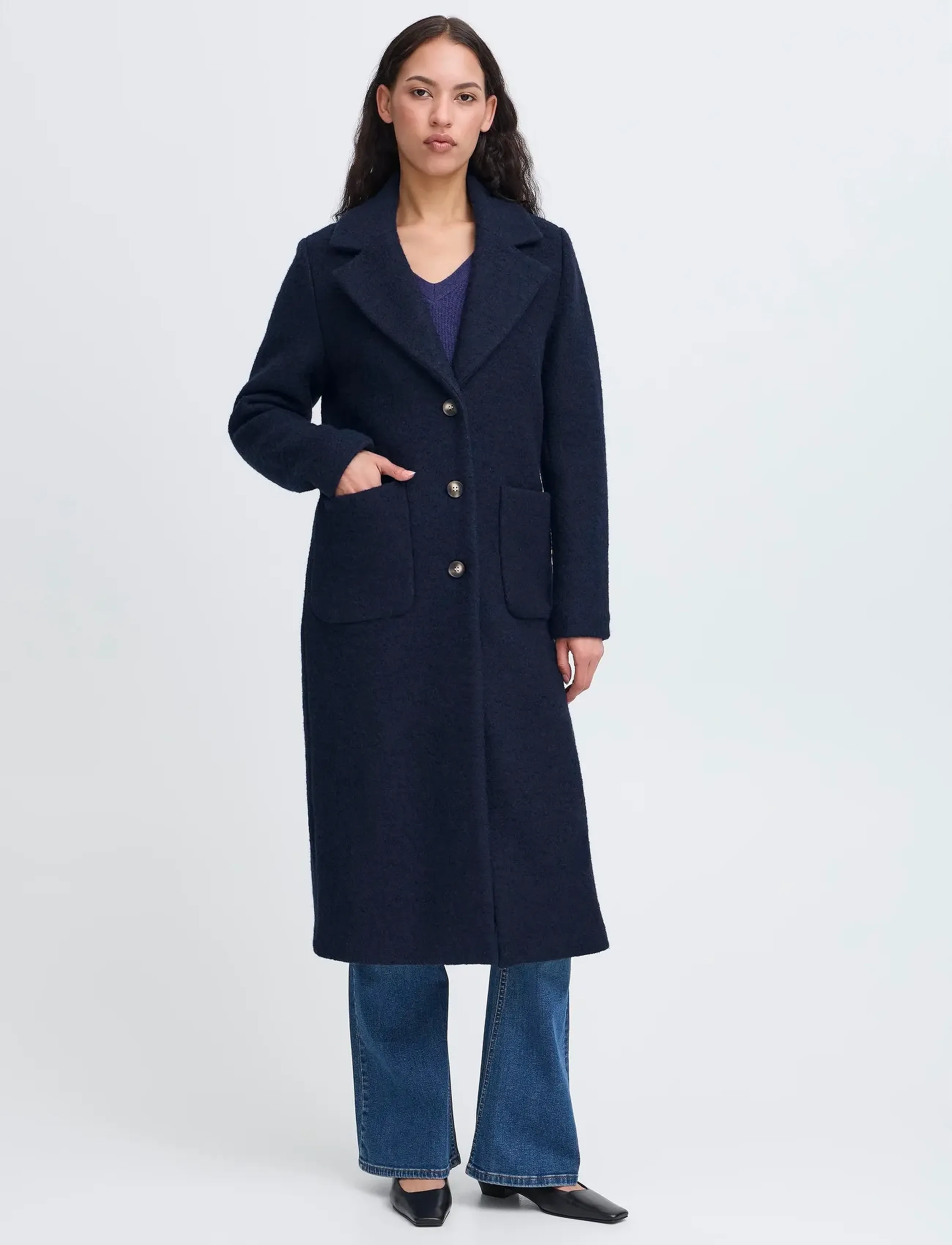 ICHI - IHSTIPA JA6 - wełniane płaszcze - dark navy - 3