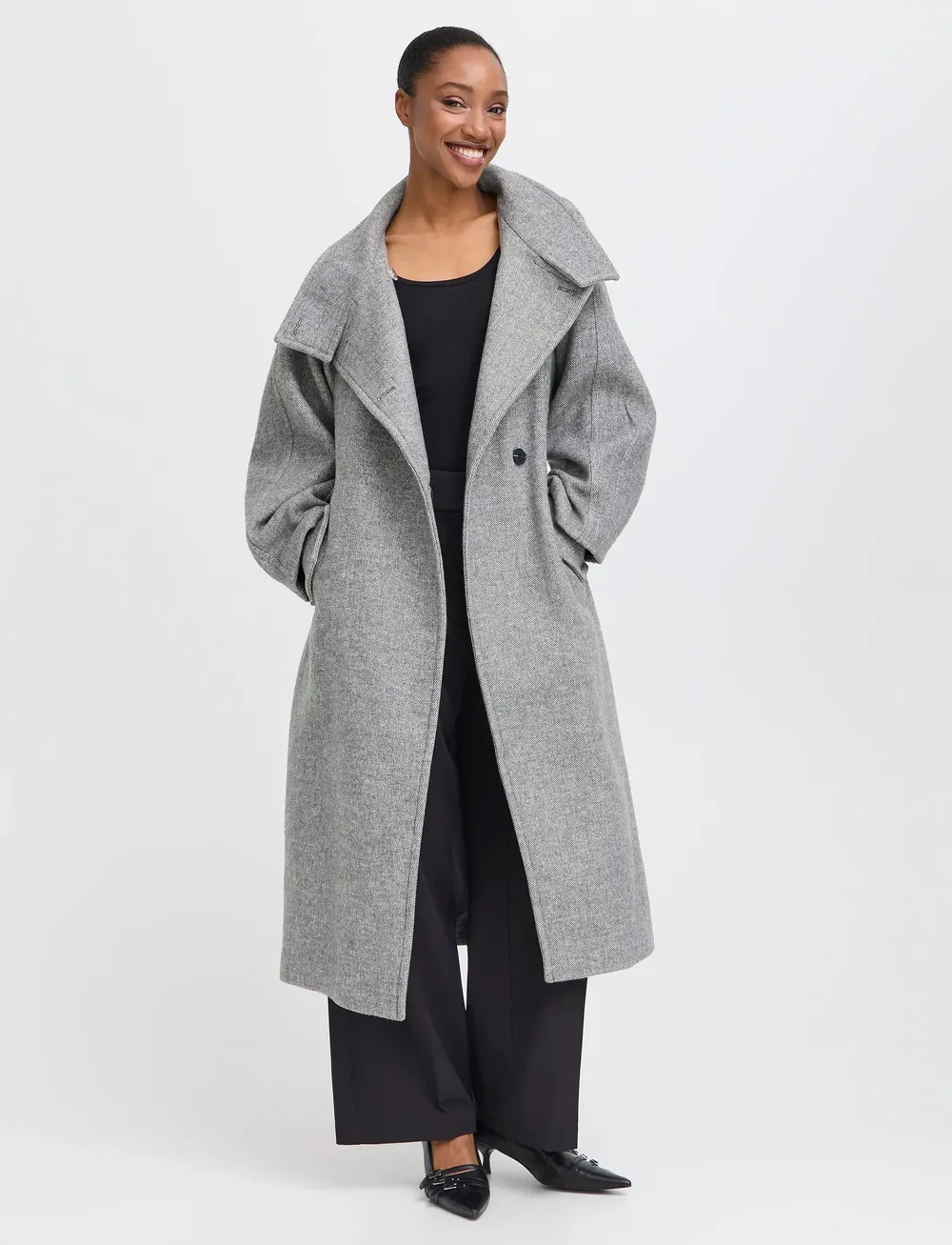 ICHI - IHGAZIVA JA2 - trenchcoats - grey melange - 0