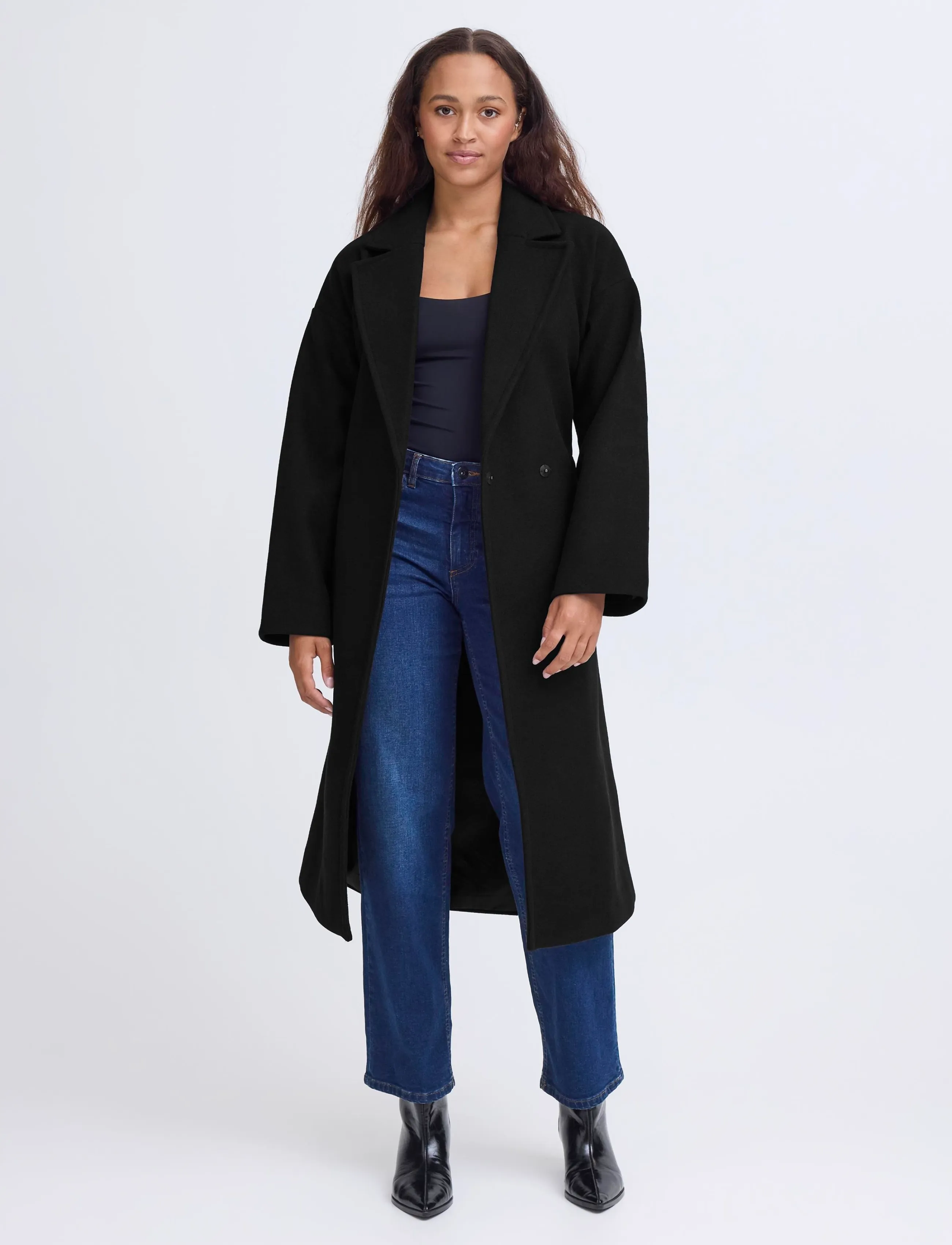 ICHI IHJANNET JA8 - Wollmäntel - BLACK / black