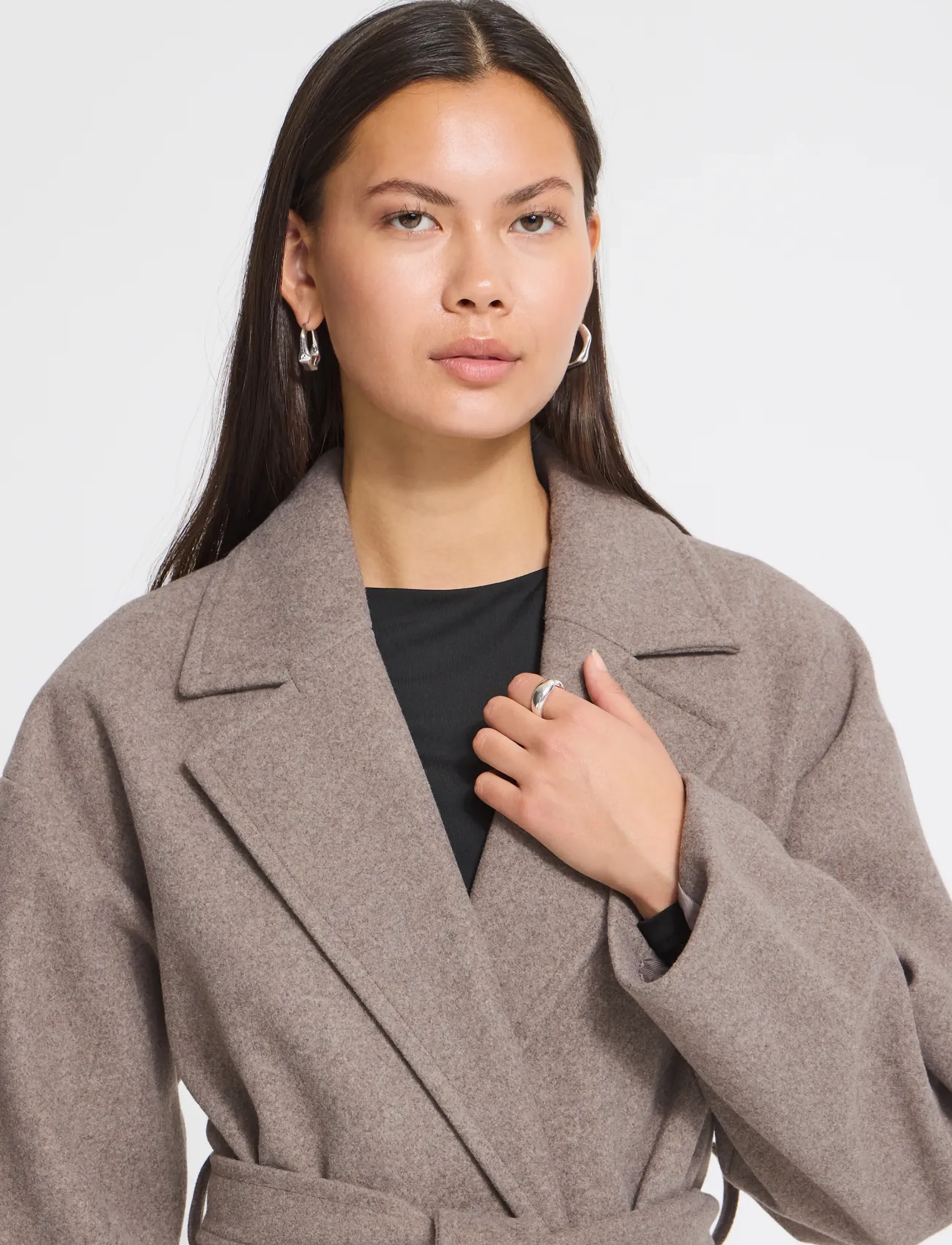 ICHI - IHJANNET JA8 - overtøj - taupe gray melange - 0